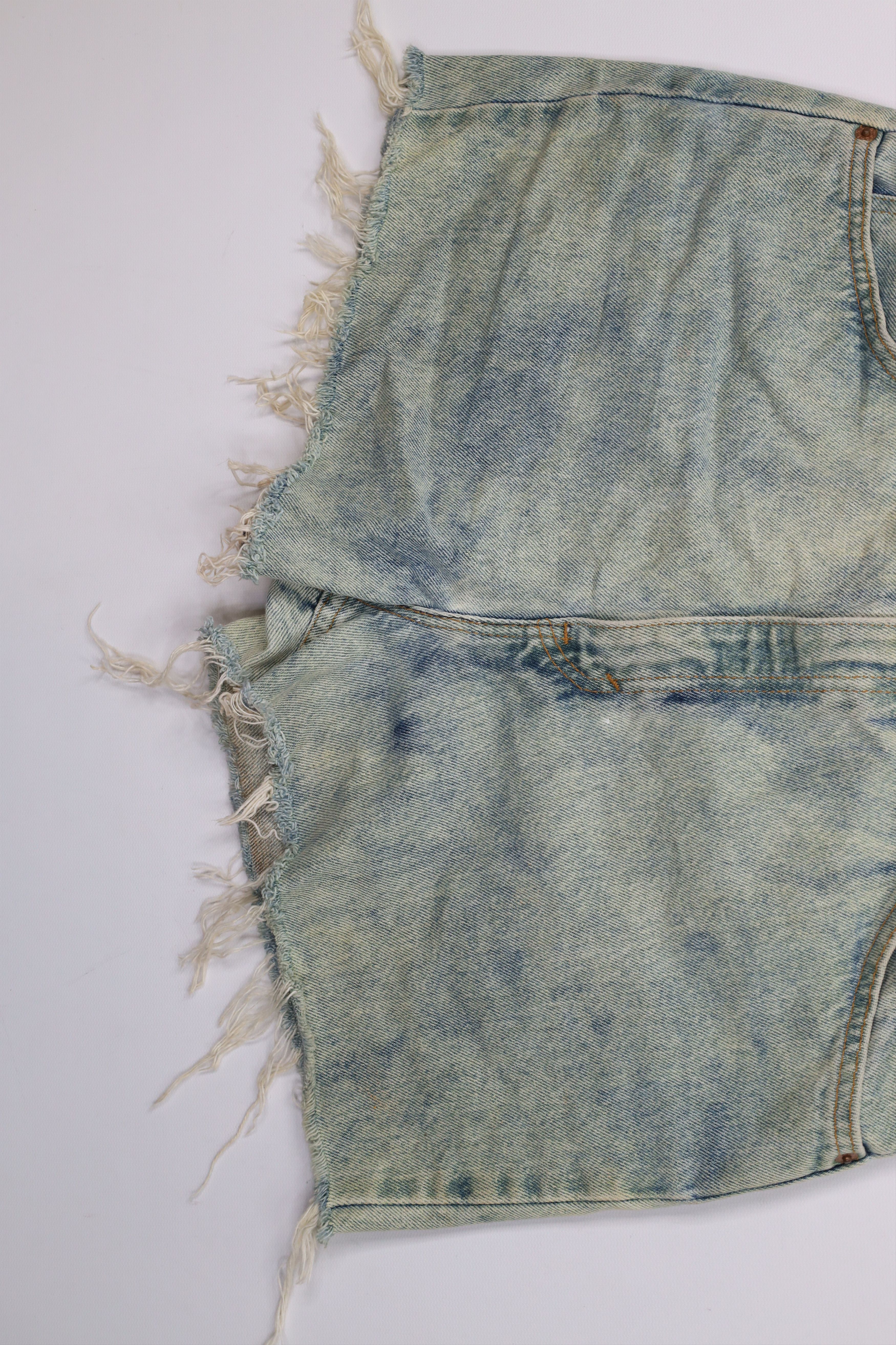 Levi's Vintage 90s Levis 921 Orange Tab Off Denim Shorts Jorts USA Size 34" / US 12 / IT 48 - 4 Thumbnail