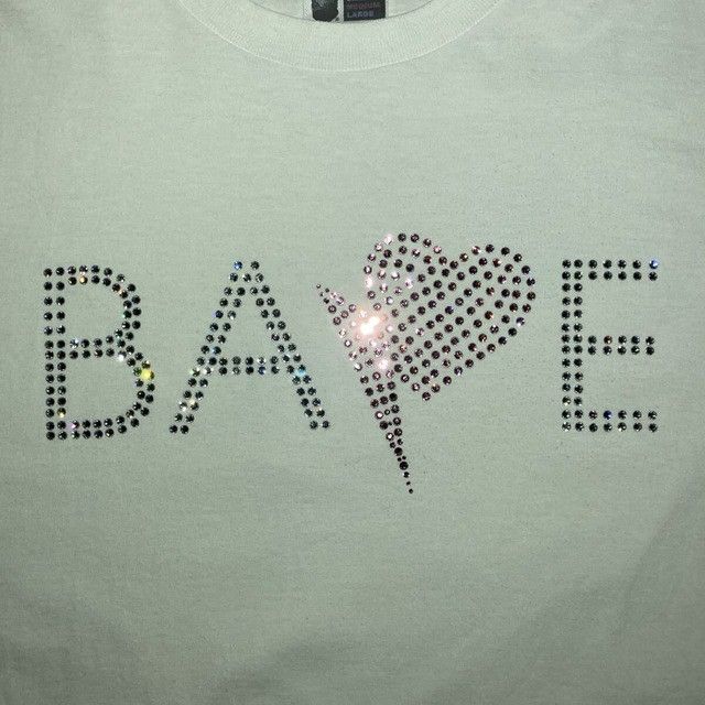 Bape × Swarovski Swarovski BAPE Heart Logo T-Shirt a bathing ape NIGO Size US M / EU 48-50 / 2 - 4 Thumbnail