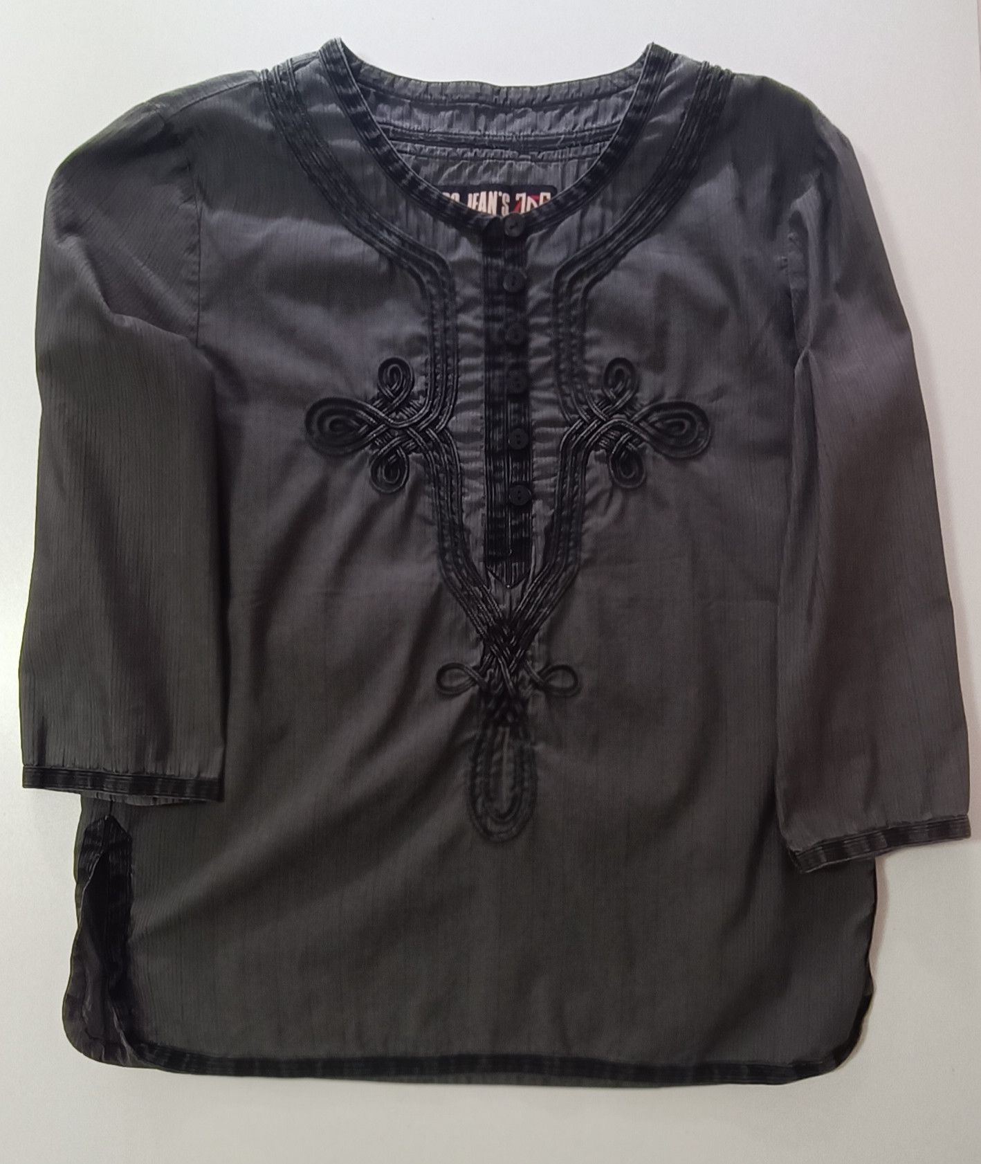 Jean Paul Gaultier Oriental-inspired embroidery gray t-shirt Size L / US 10 / IT 46 - 12 Thumbnail