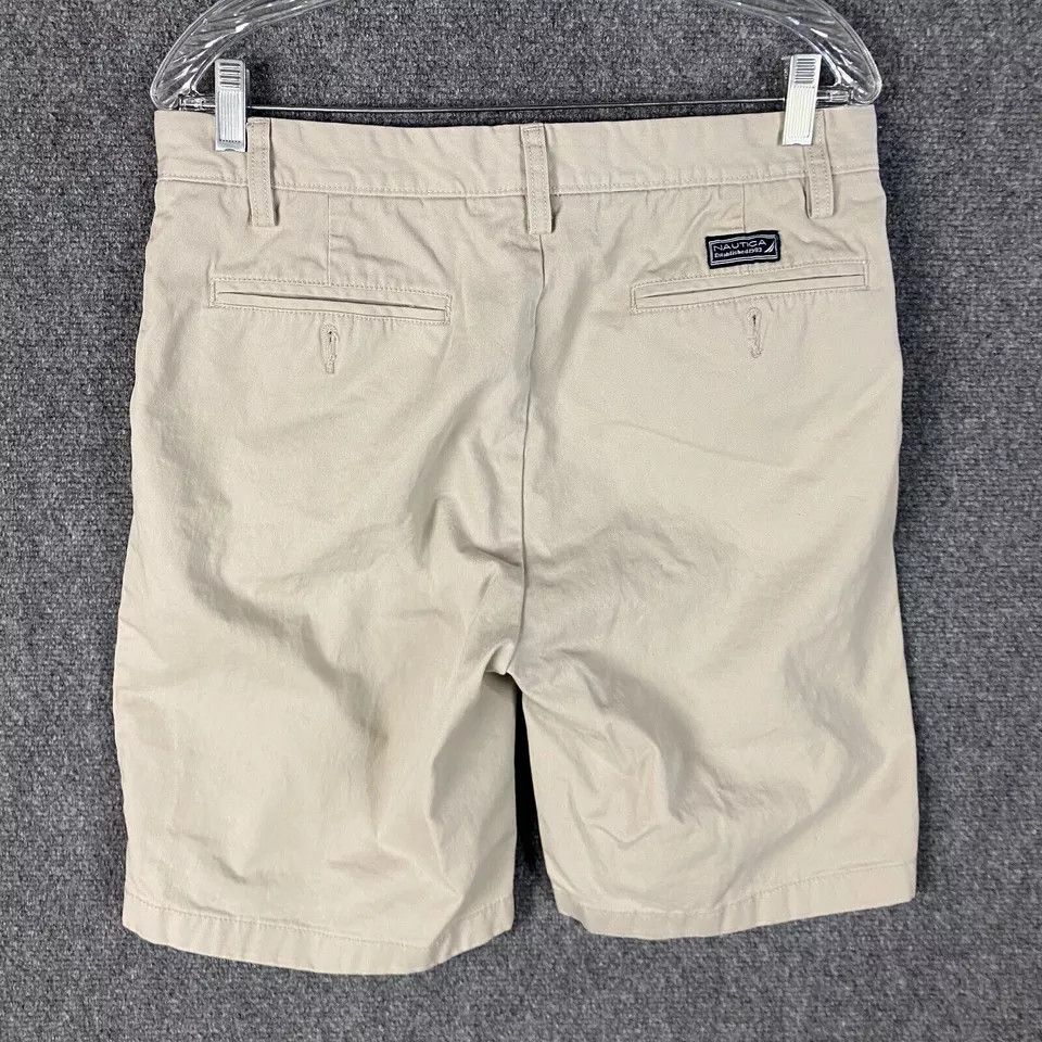 Nautica Nautica Shorts Men's 32W 100% Cotton Chino Beige Adults Size US 32 / EU 48 - 5 Thumbnail