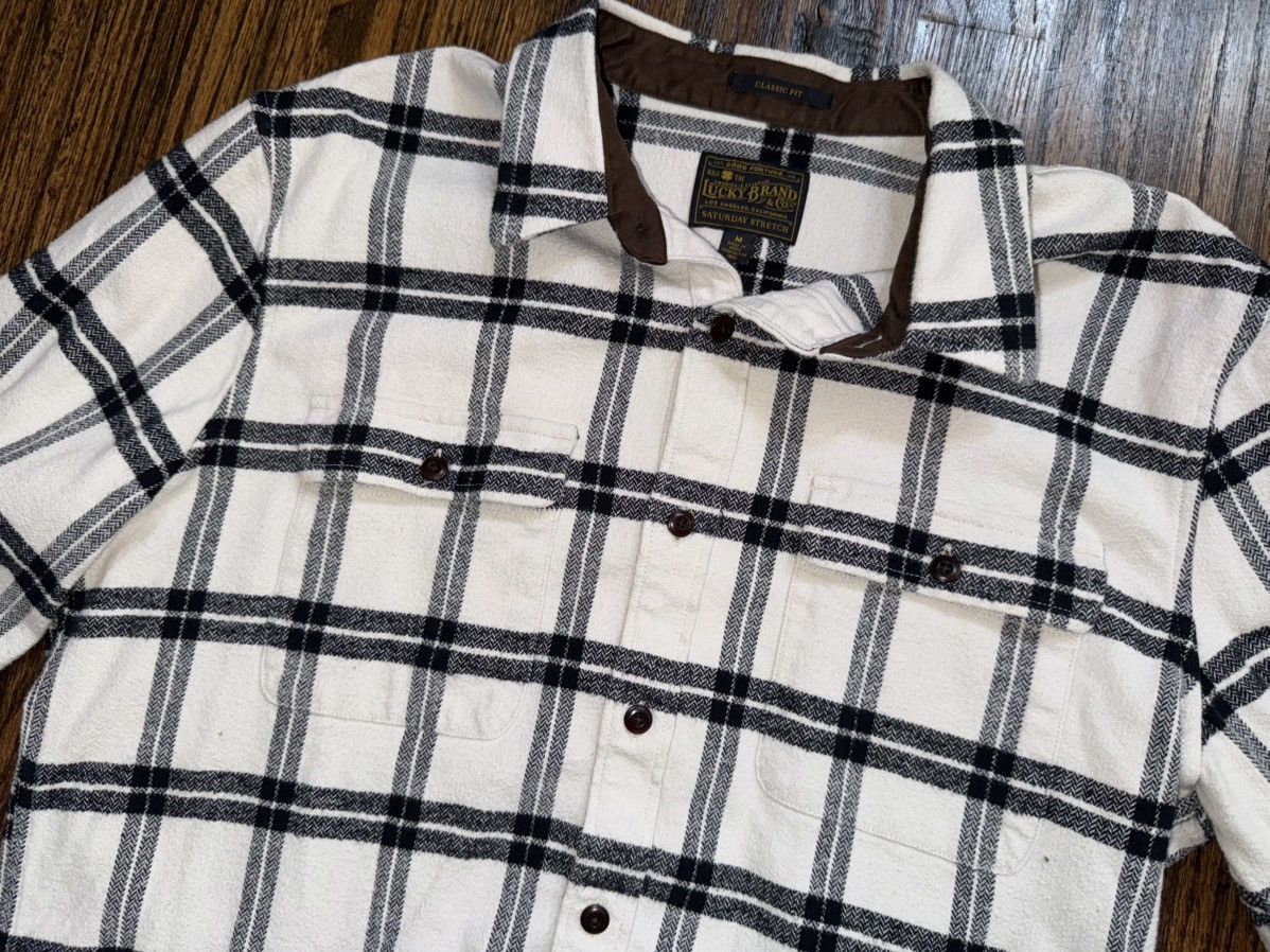 Lucky Brand Lucky Brand L/S Button-Up Shirt White Plaid Flannel Medium Size US M / EU 48-50 / 2 - 3 Thumbnail