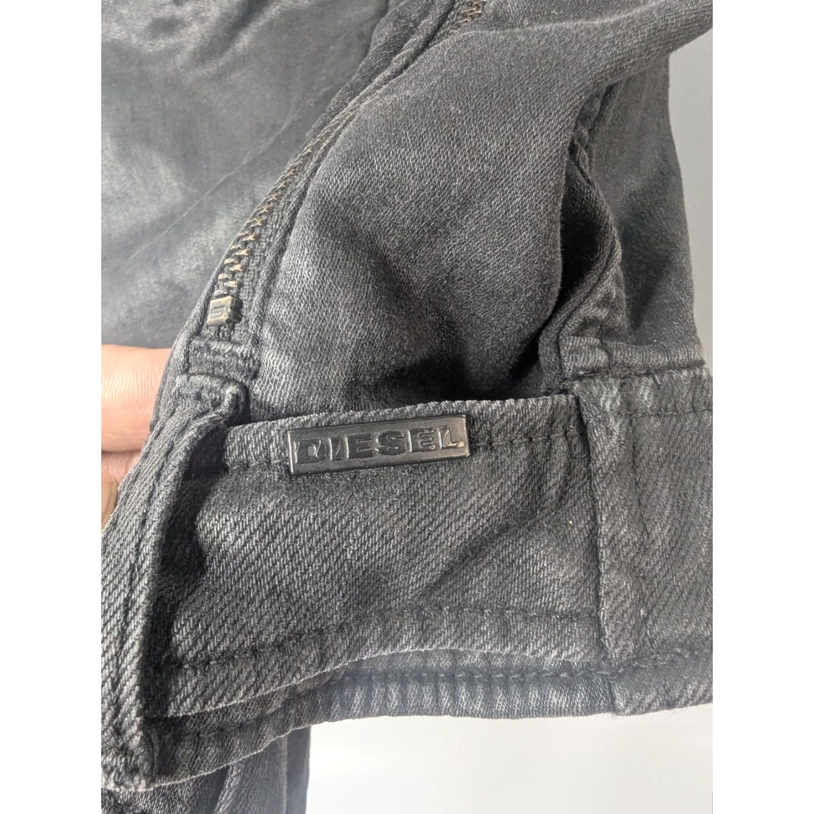 Diesel VINTAGE Diesel Kerbi Black Zip Up Coated Faux Leather Moto Biker Jacket Women's XS Size XS / US 0-2 / IT 36-38 - 4 Thumbnail