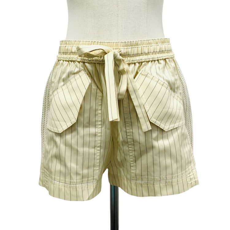 Louis Vuitton Louis Vuitton Striped Silk Shorts Size 34 Size 25" / US 0 / IT 36 - 1 Thumbnail