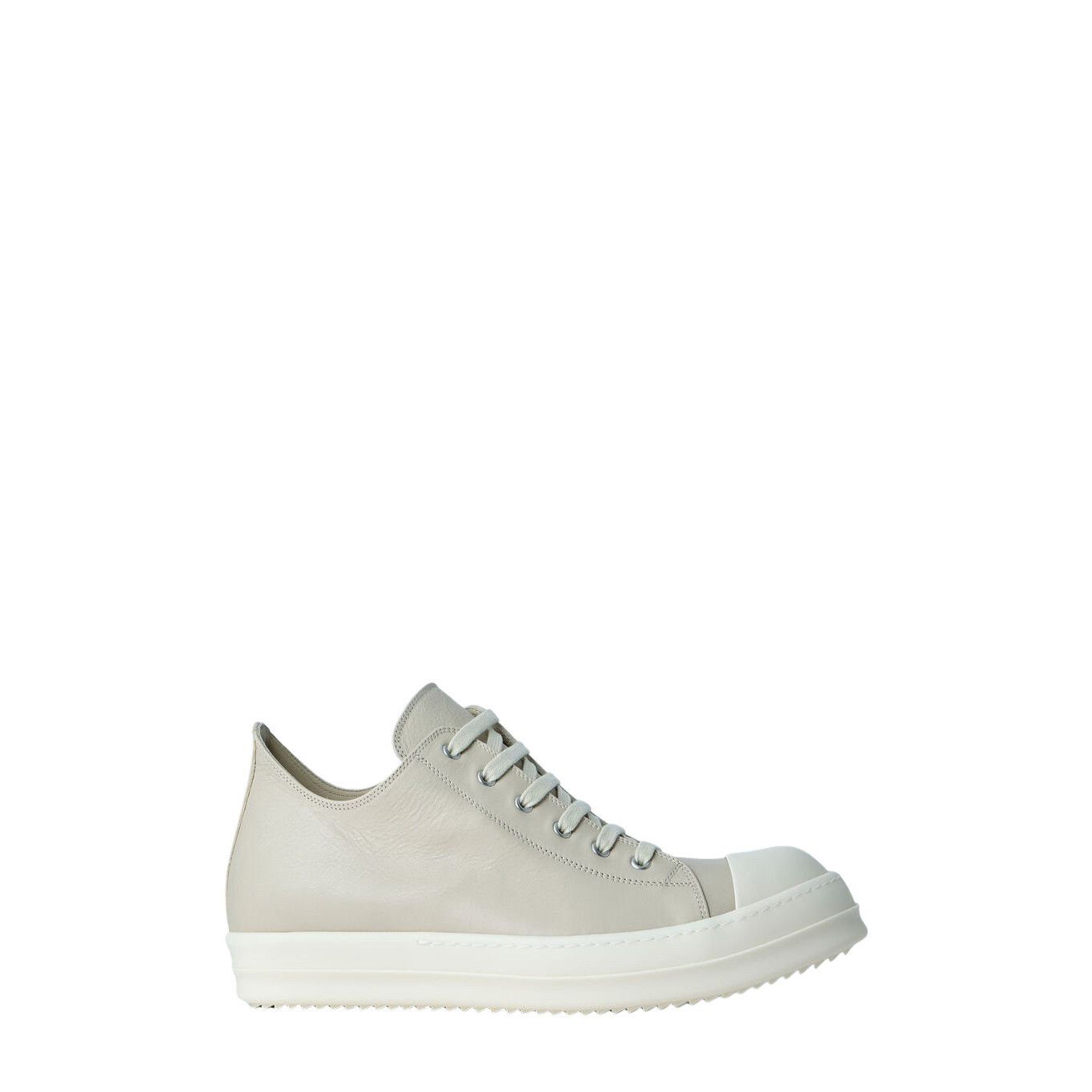 RICK OWENS Temple $1060 Milky White Low Sneakers New & Authe