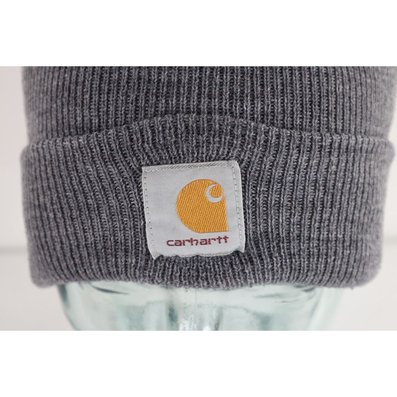 Carhartt × Vintage Vintage Carhartt Distressed Spell Out Knit Winter Beanie Hat Size ONE SIZE - 2 Thumbnail