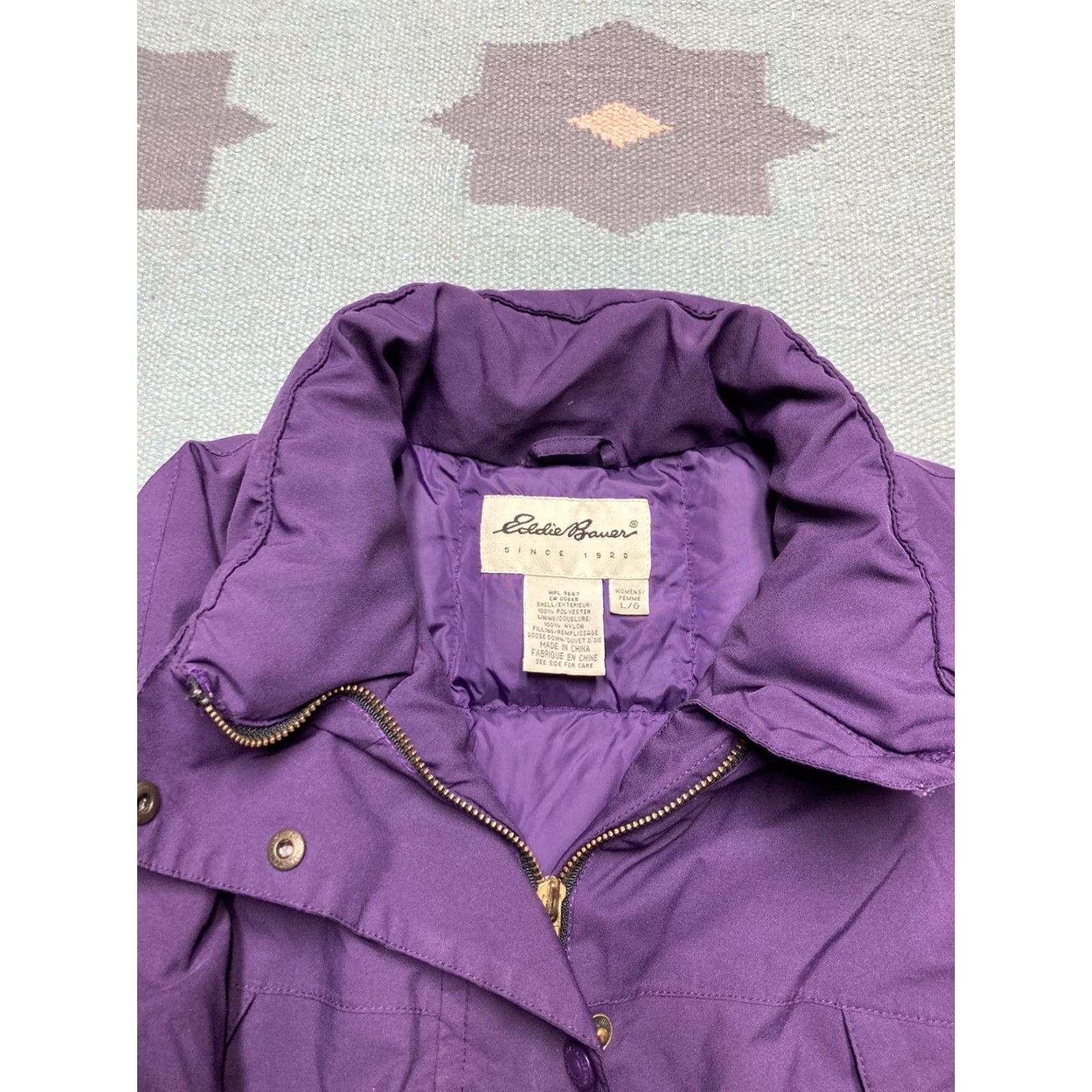 Eddie Bauer VINTAGE Eddie Bauer Ridge Line Goose Down Jacket Women Medium Purple Full Zip Parka Size M / US 6-8 / IT 42-44 - 5 Thumbnail