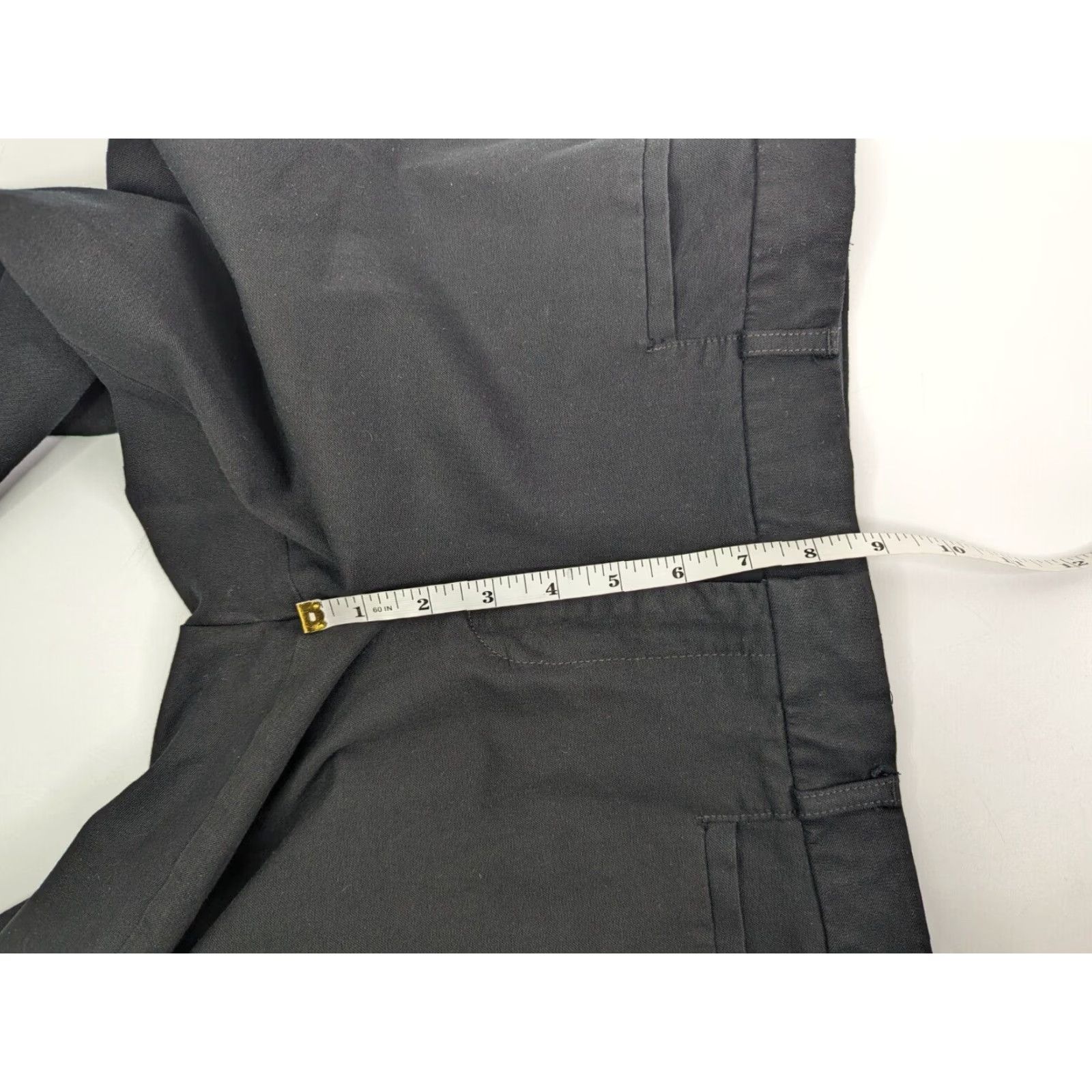 Banana Republic Banana Republic Sloan Dress Pants Women's Size 10 Black Straight Leg Flat Front Zip Size 32" / US 10 / IT 46 - 7 Thumbnail