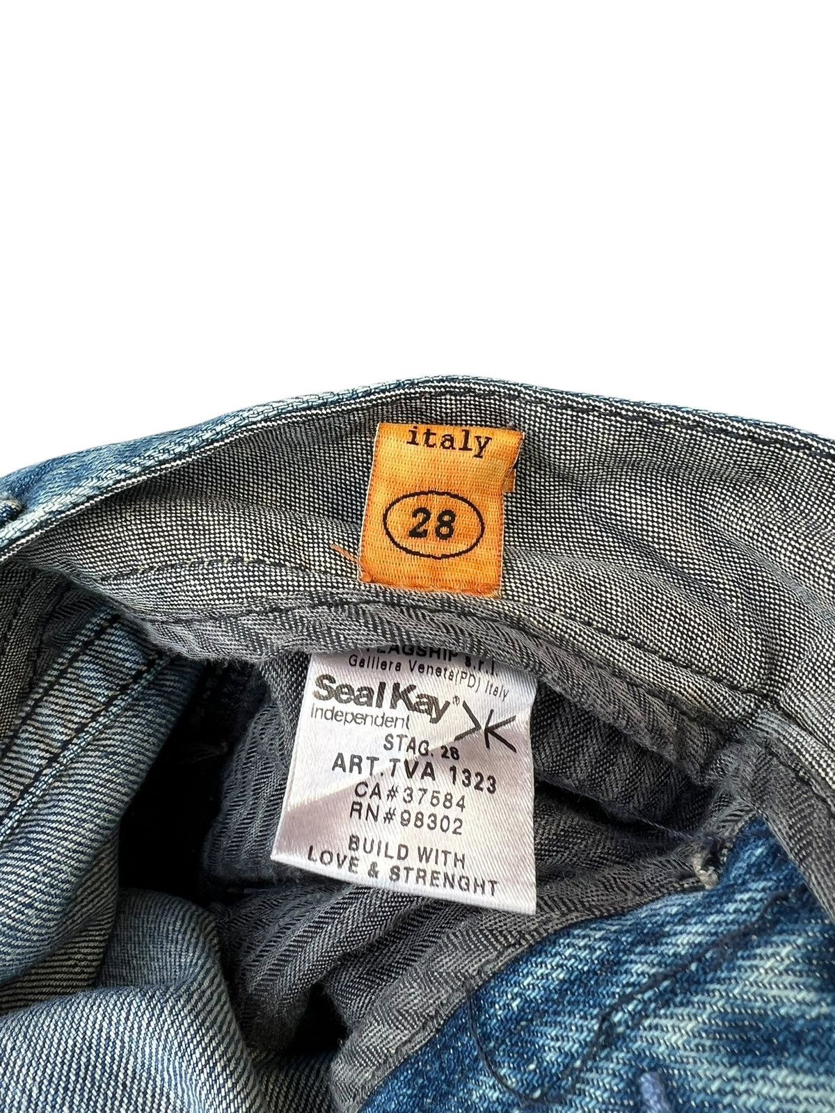 Vintage Mud Wash Dirty Denim Vintage Seal Kay Rips Distress Jeans Size US 28 / EU 44 - 25 Thumbnail