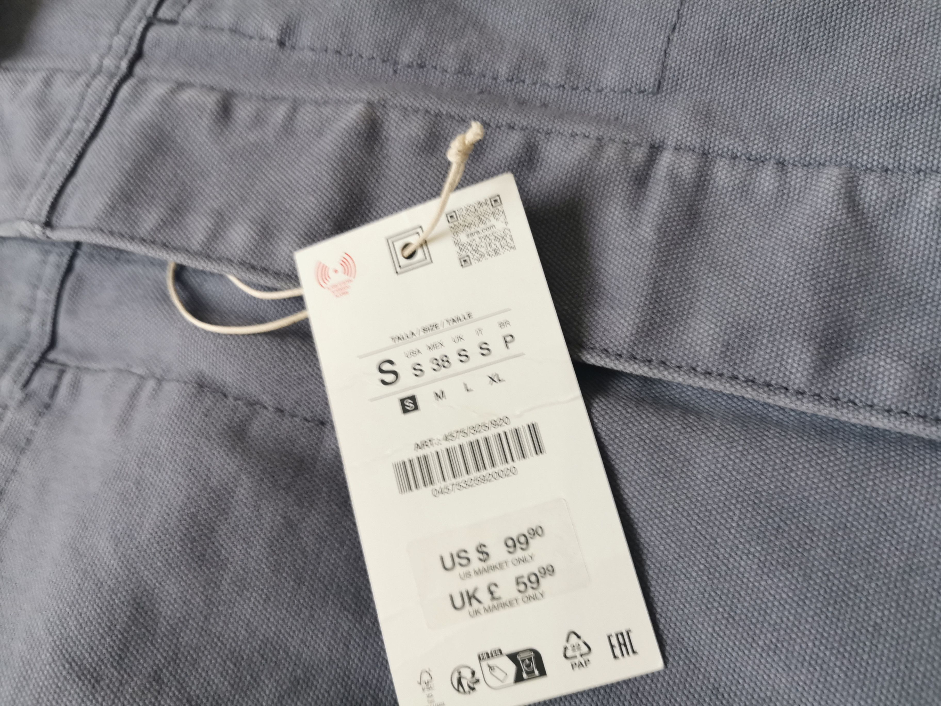 Zara Zara boxi fit blue Washed jacket and brsnd ne Size US S / EU 44-46 / 1 - 4 Thumbnail