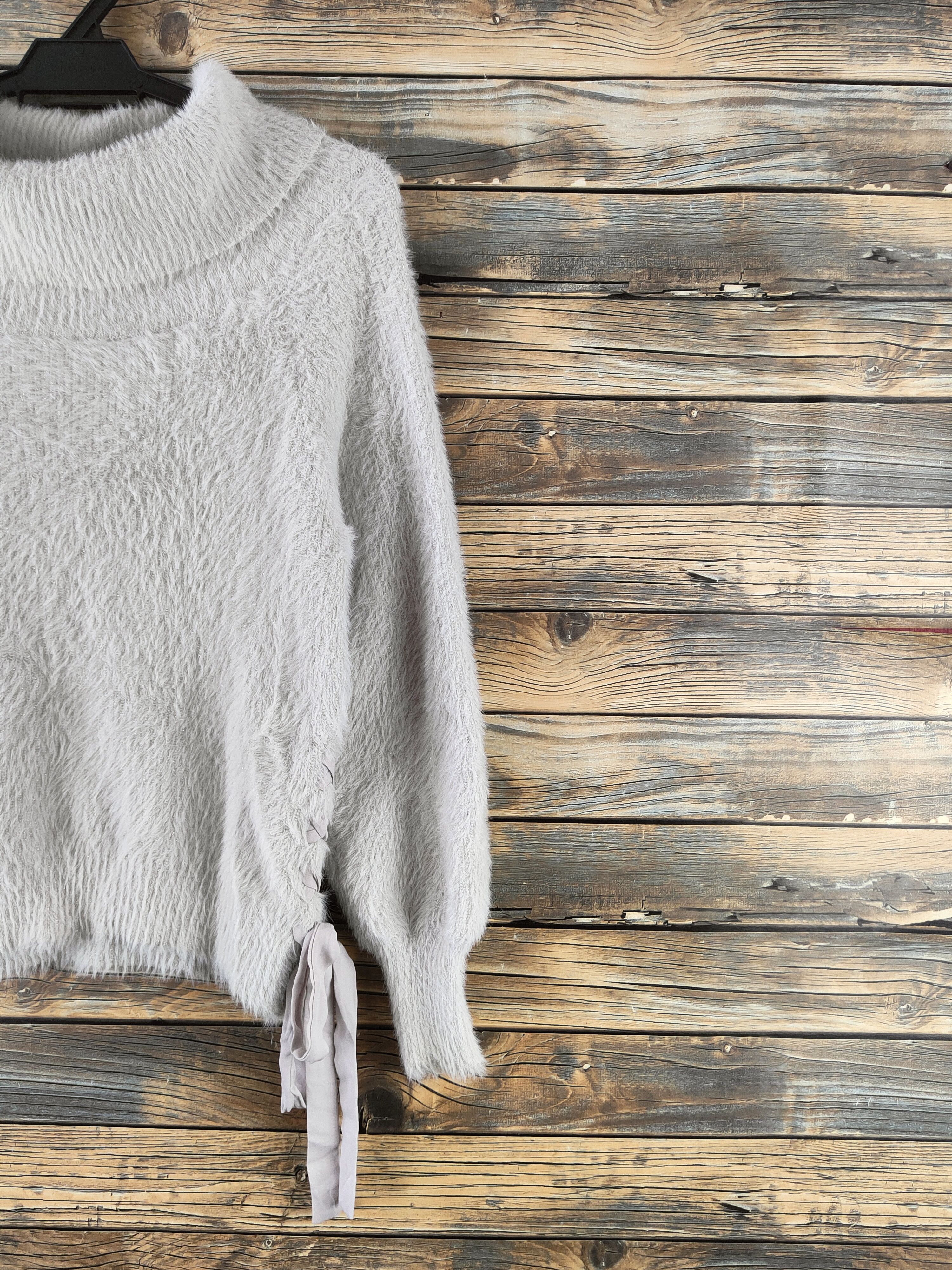 Japanese Brand DL Axes Femme Gray Fur shaggy Mohair Knitwear #46-993 Size M / US 6-8 / IT 42-44 - 5 Thumbnail