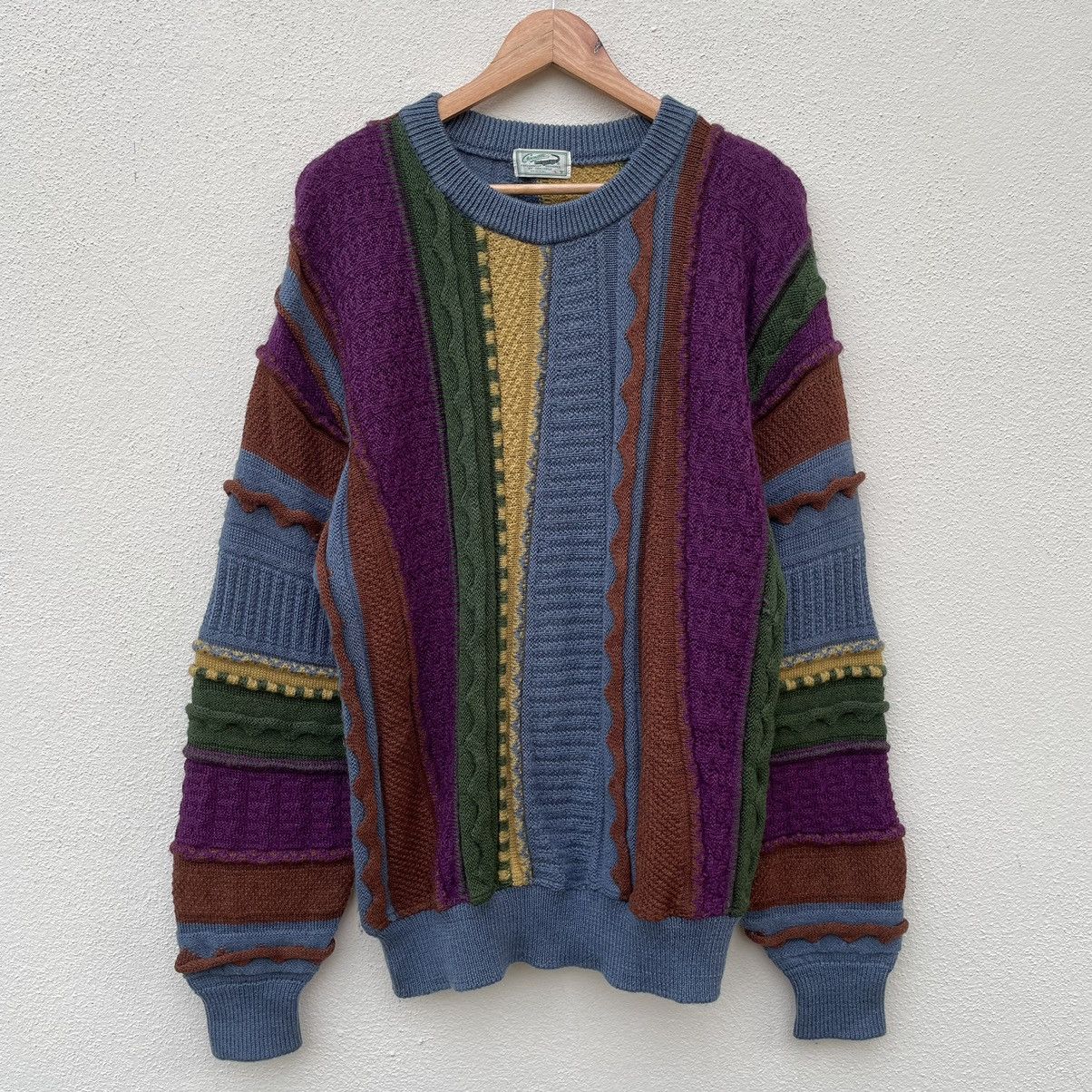 image of Vintage Crocodile Inspired Coogi Knit Sweater, Men's (Size Large)