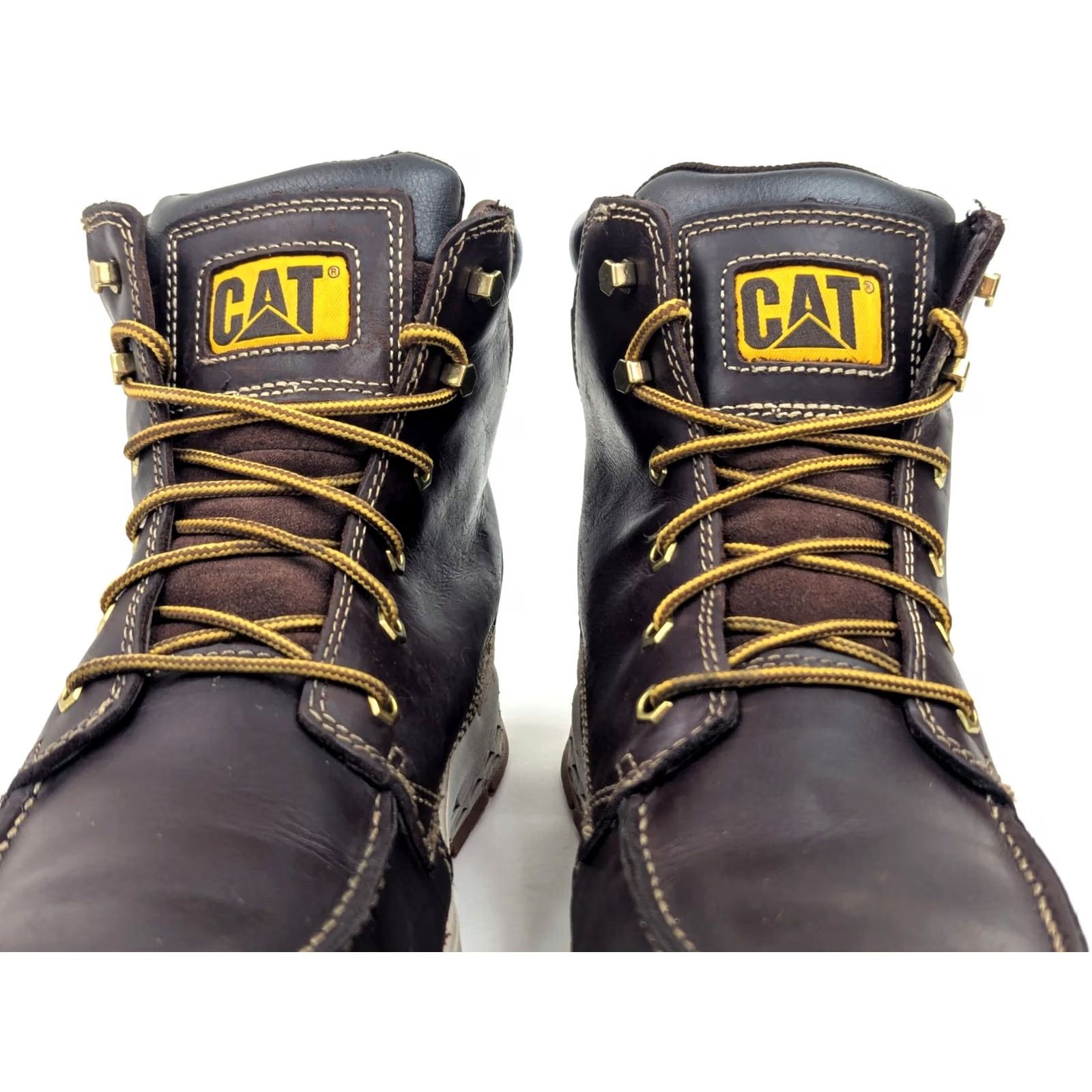 Vintage CAT Impact Waterproof Carbon Composite Toe Work Boots Mens 14 Brown Lace Up P91402 Size US 14 / EU 47 - 4 Thumbnail