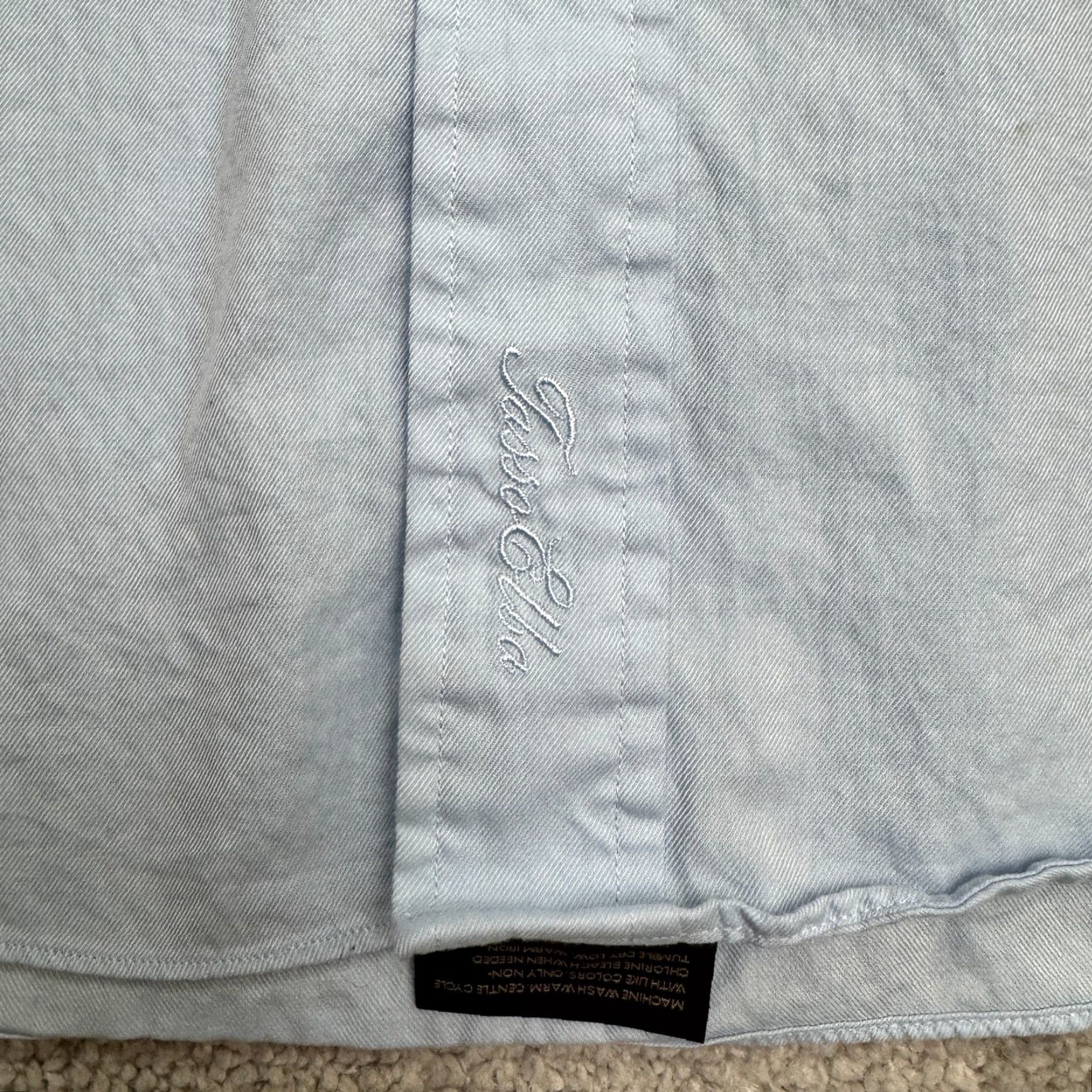 Tasso Elba VINTAGE Tasso Elba Dress Shirt Mens Medium Blue Cotton Business Formal Classic 90s Size 40R - 4 Thumbnail
