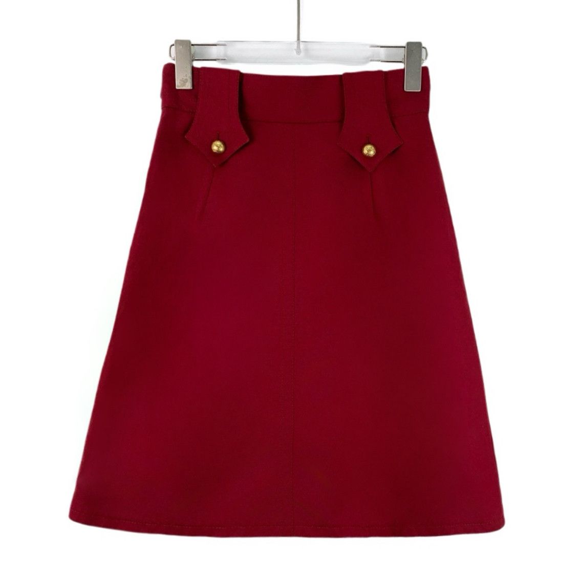 Gucci Gucci Skirt Side-Slit Cotton Red (Size S) Size 26" / US 2 / IT 38 - 8 Thumbnail