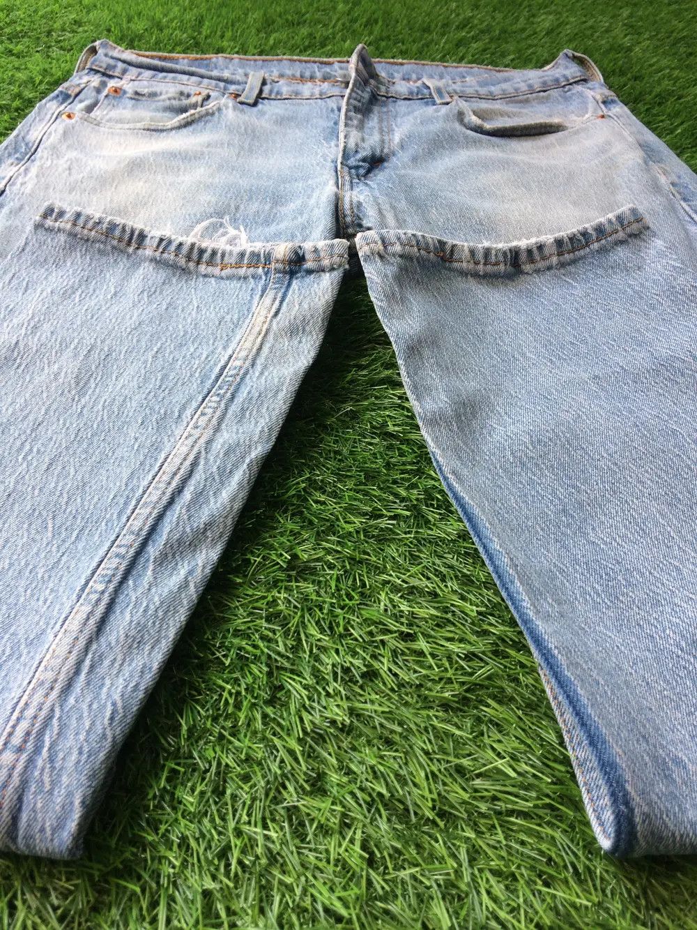 Levi's × Unsound Rags Distressed Light Wash Levis 569 Jeans D-760 Size US 31 - 7 Thumbnail