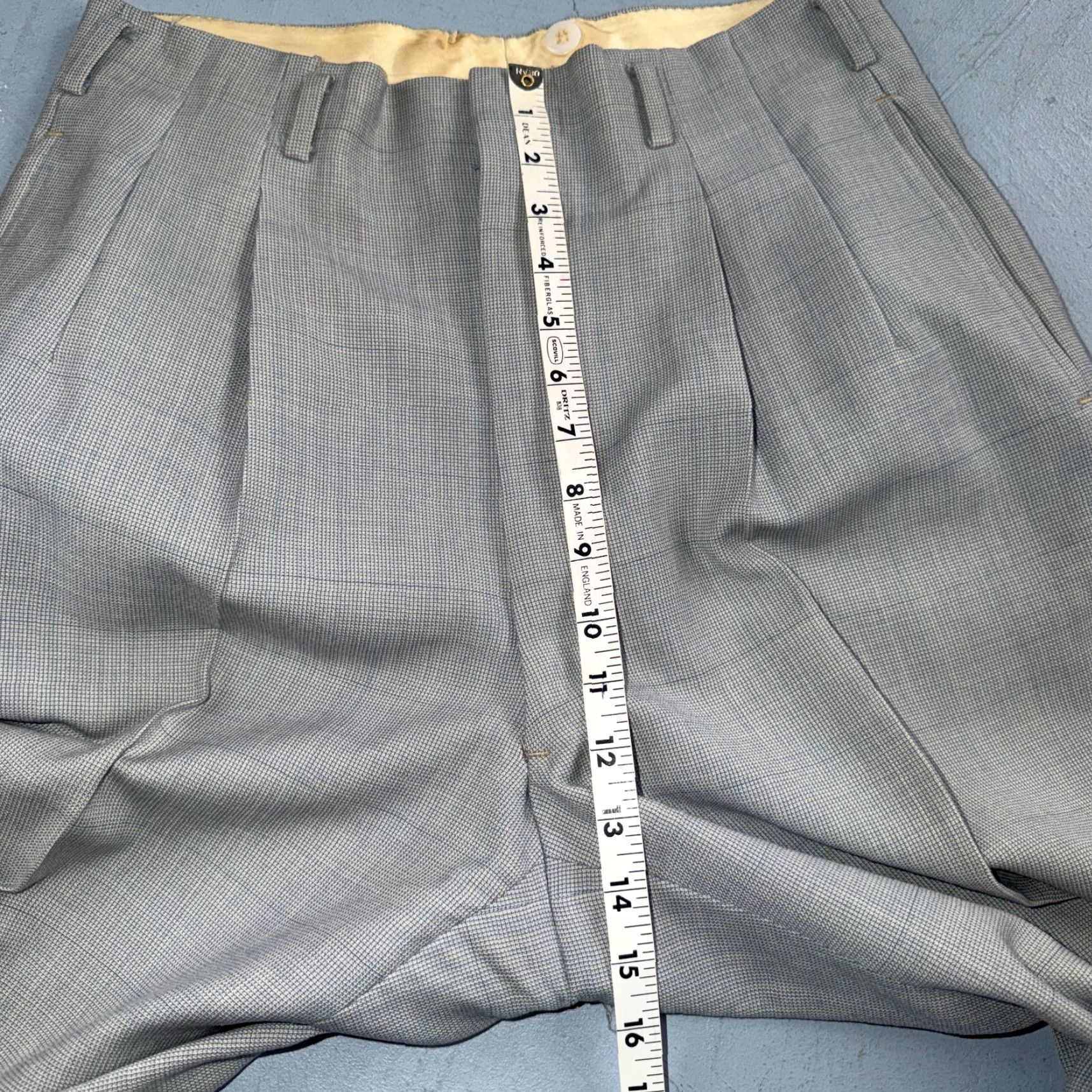 Vintage 1960s 1970s VTG Mens 2 PC Suit 42 Jacket Coat Pants Gray Union Wool Rockabilly Size 42R - 7 Thumbnail
