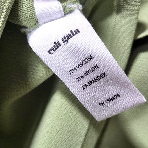 Cult Gaia NEW Cult Gaia Kimmy Knit Fitted Off Shoulder Top in Moonston Size L / US 10 / IT 46 - 11 Thumbnail