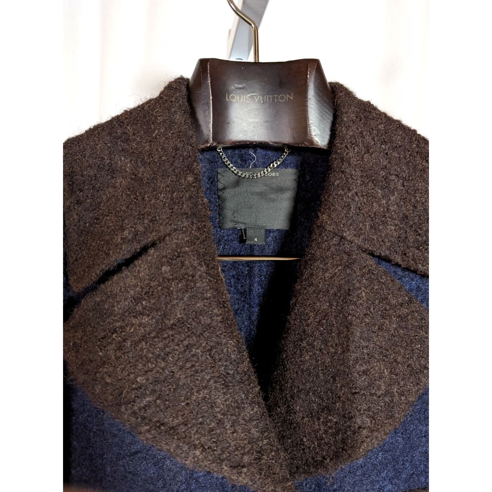 Marc Jacobs Marc Jacobs AW 2015 Blue Brown Llama Wool Belted Jacket Size 4 Womens Jacket Long Belted Blue Retro 2010s 2015 Womens Size S / US 4 / IT 40 - 6 Thumbnail