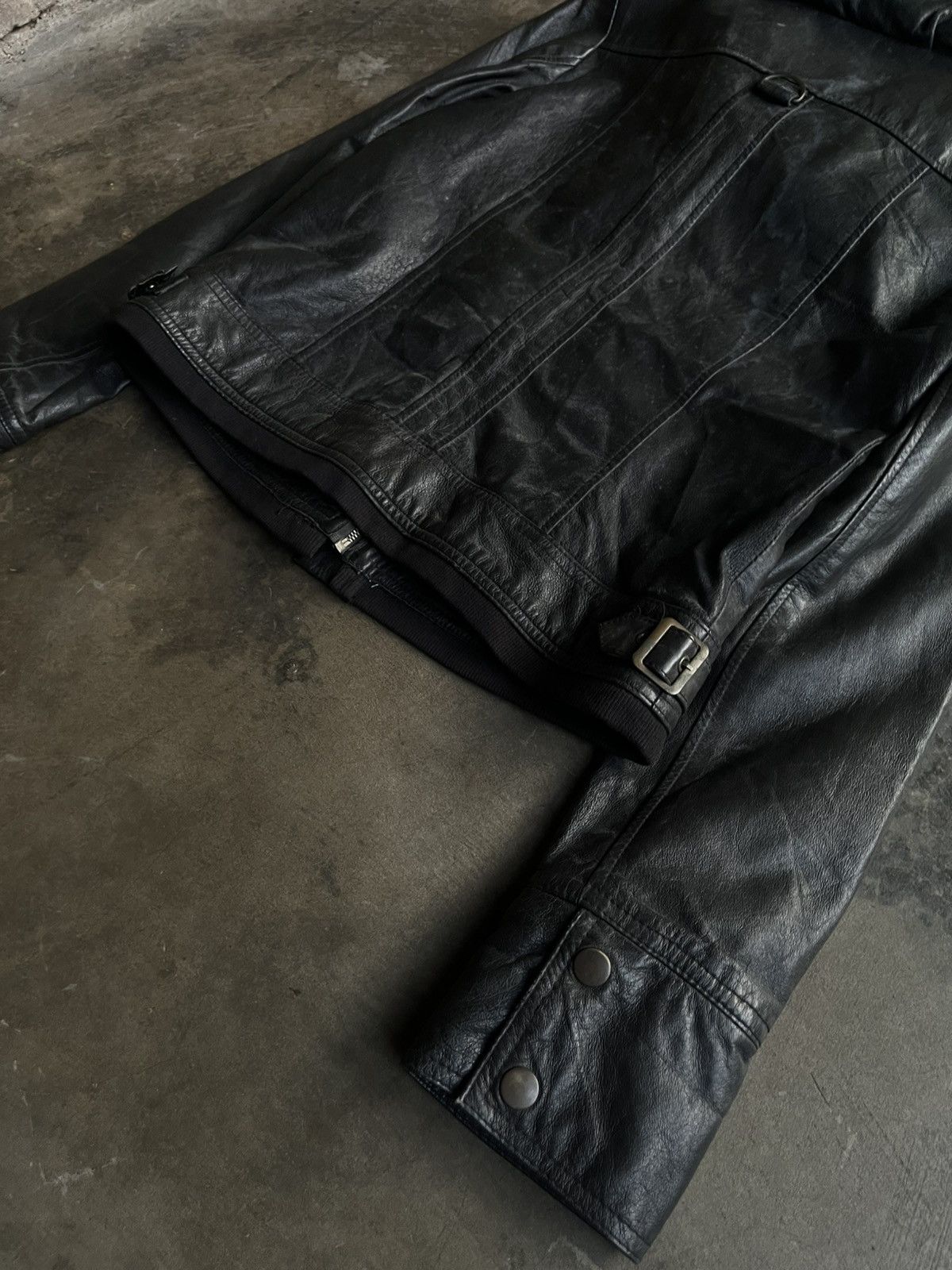 Isamu Katayama Backlash JAPANESE B.R.U.S.H BONO LEATHER JACKET ZIP MULTI POCKET VKEI Size US S / EU 44-46 / 1 - 7 Thumbnail
