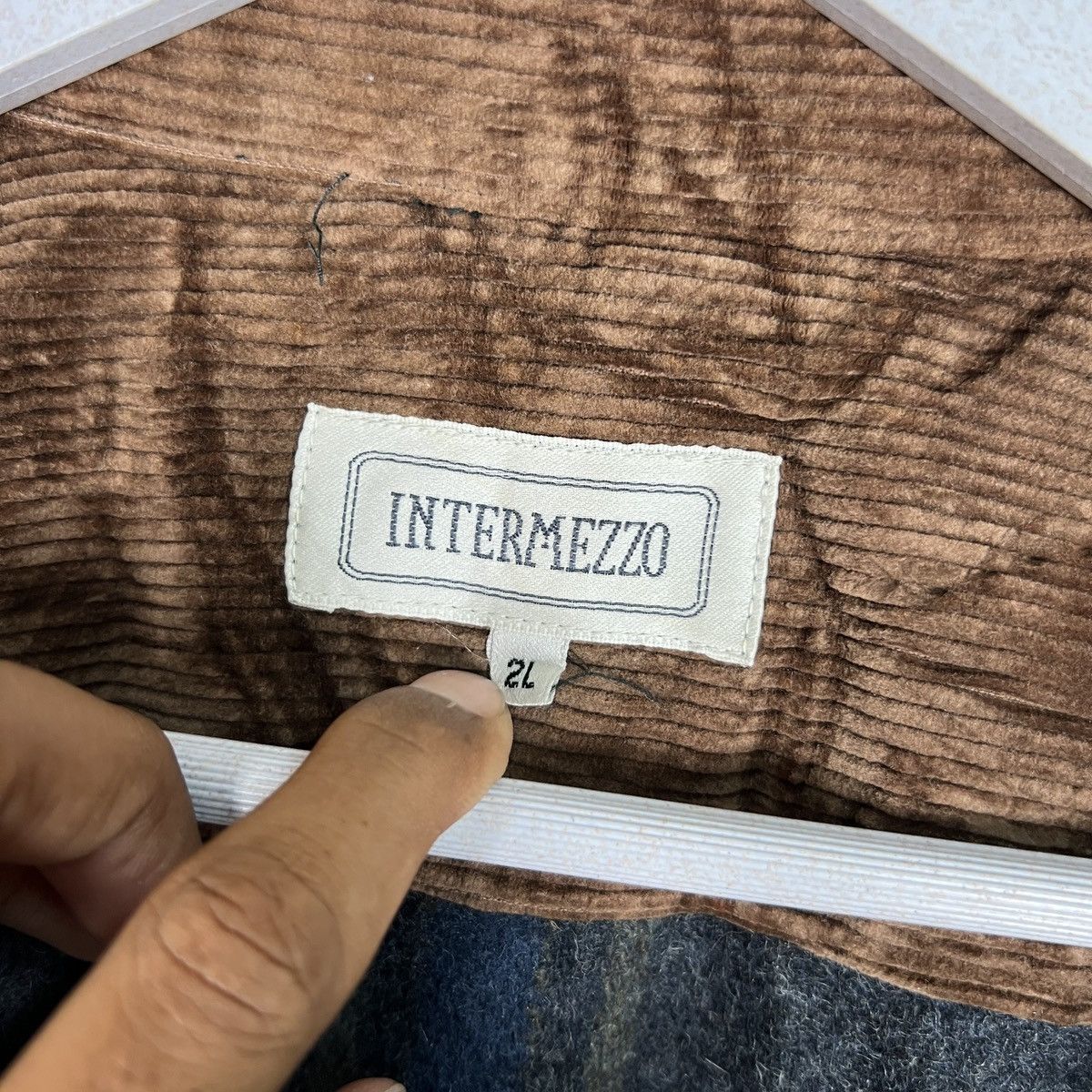 Issey Miyake 🔥 VINTAGE INTERMEZZO WOOL PLAID SHADOWS CPO JACKET Size US L / EU 52-54 / 3 - 12 Thumbnail