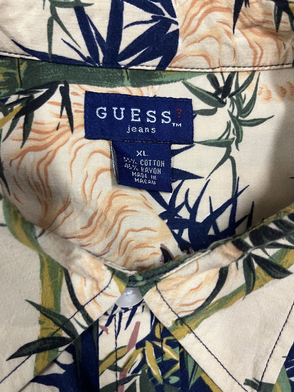 Guess Vintage guess jeans hawaiian shirt Size US XL / EU 56 / 4 - 7 Thumbnail