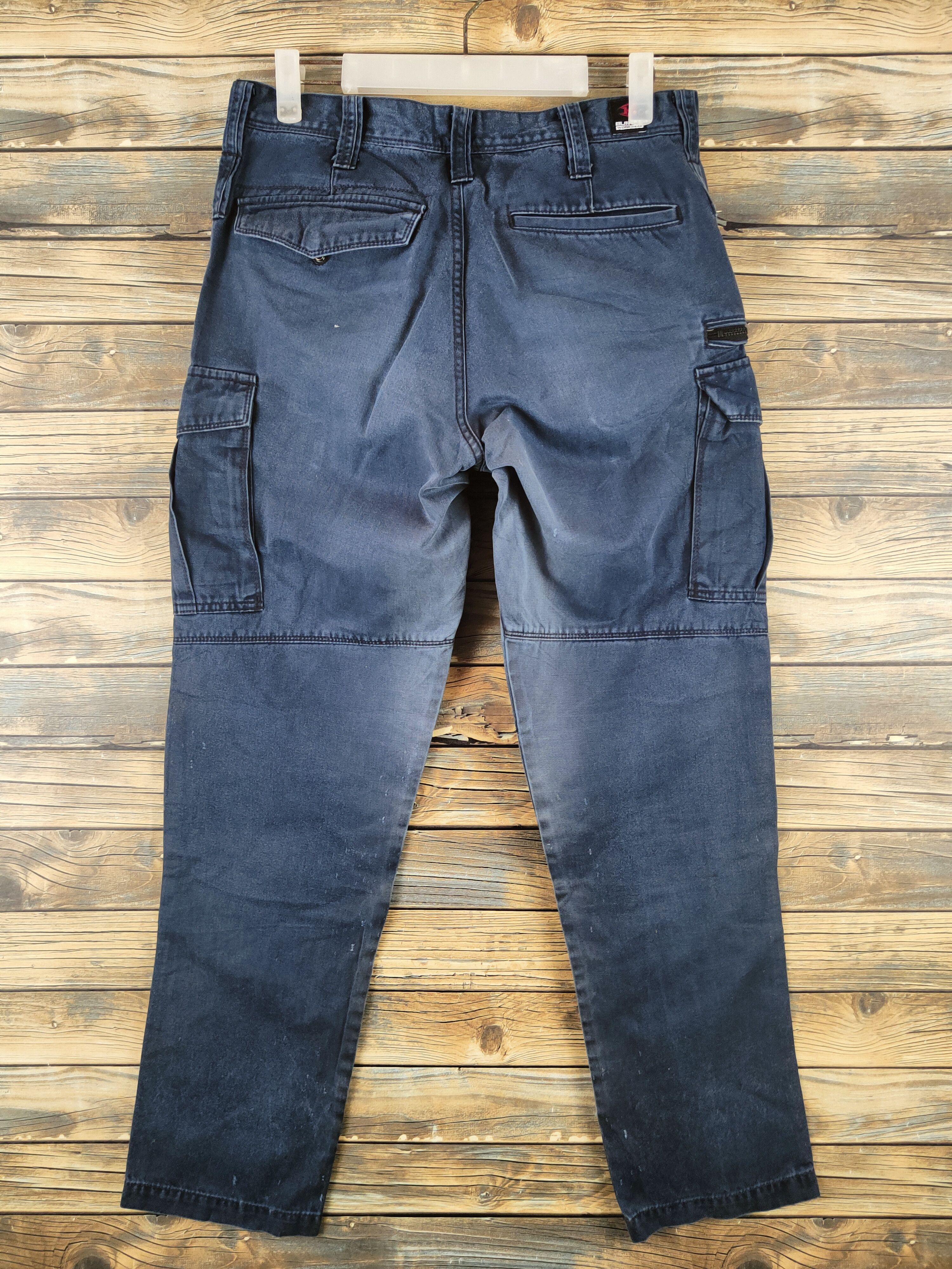 Japanese Brand DL Burtle Dark Blue Multipocket Cargo Pants #46-357 Size US 30 / EU 46 - 9 Thumbnail