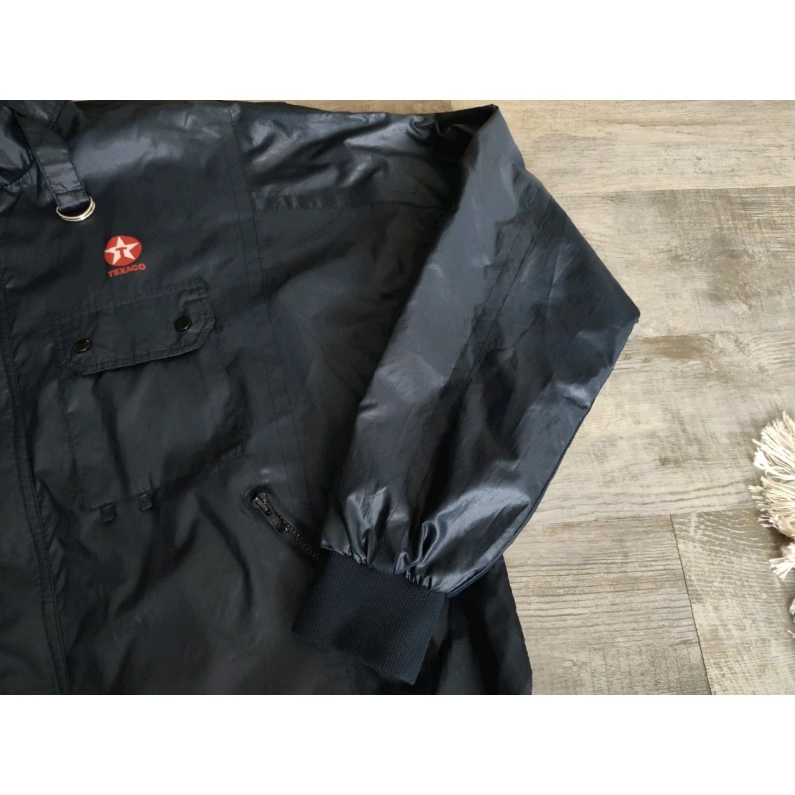 Vintage Vintage Upstream Racing Jacket Texaco Oil Black Sz XL Satin Size US XL / EU 56 / 4 - 2 Thumbnail