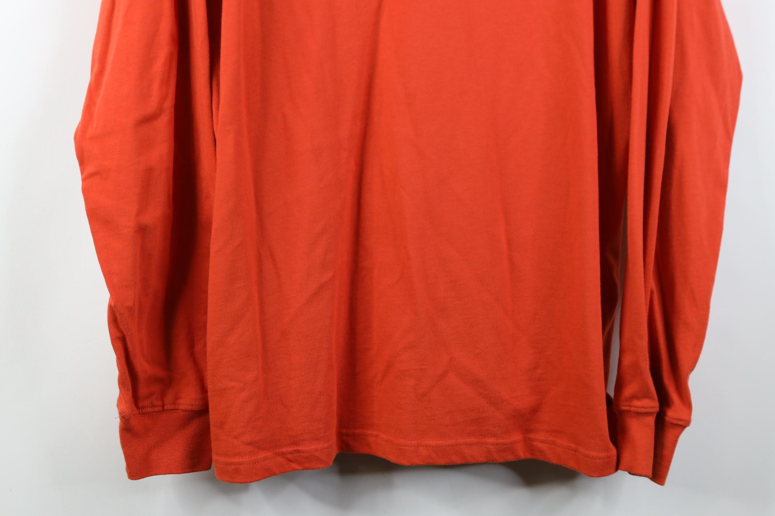 Vintage Vintage 90s Streetwear Cotton Knit Turtleneck T-Shirt Orange Size US L / EU 52-54 / 3 - 3 Thumbnail