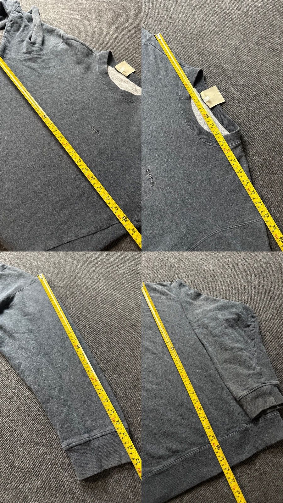 Hugo Boss 00s Hugo Boss Distressed Crewneck Sweatshirt Minimal Logo L Size US L / EU 52-54 / 3 - 23 Thumbnail
