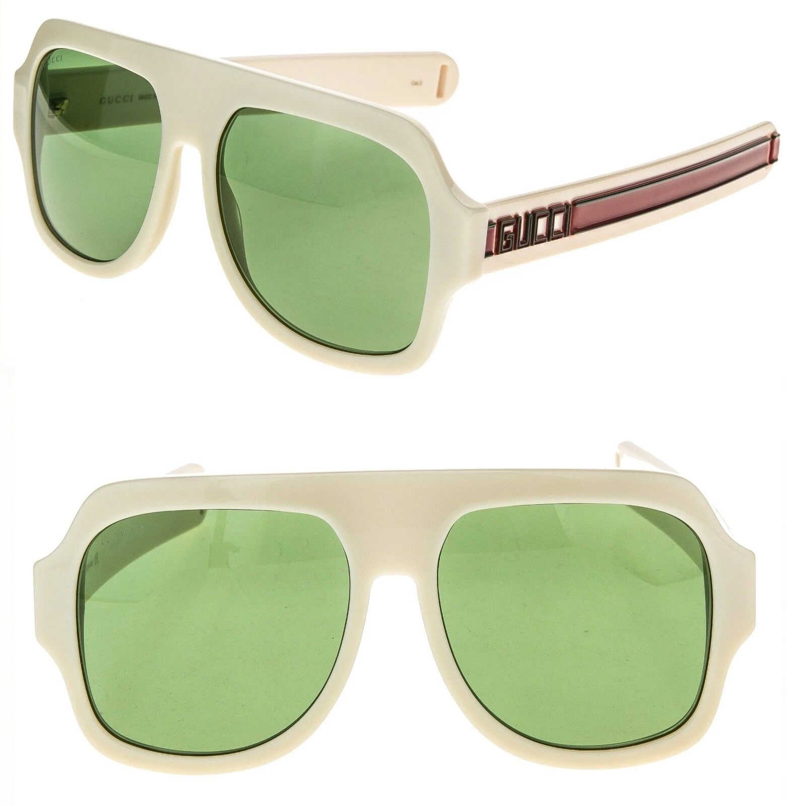 GUCCI GG0255S AUTHENTIC SEGA 0255 Green Sport Sunglasses 003