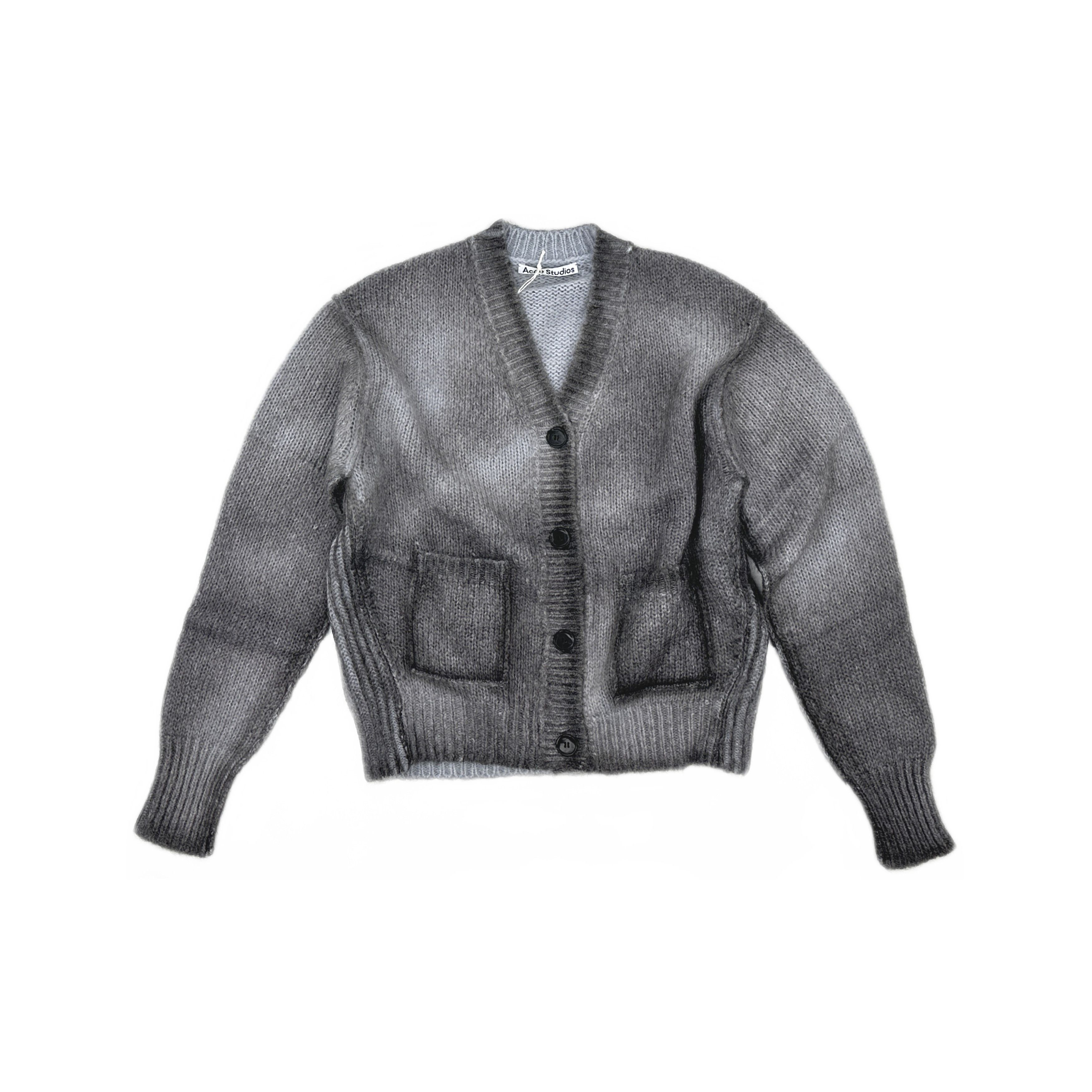 Acne Studios Acne Studios Gray Mohair Cardigan Sweater XS | Grailed