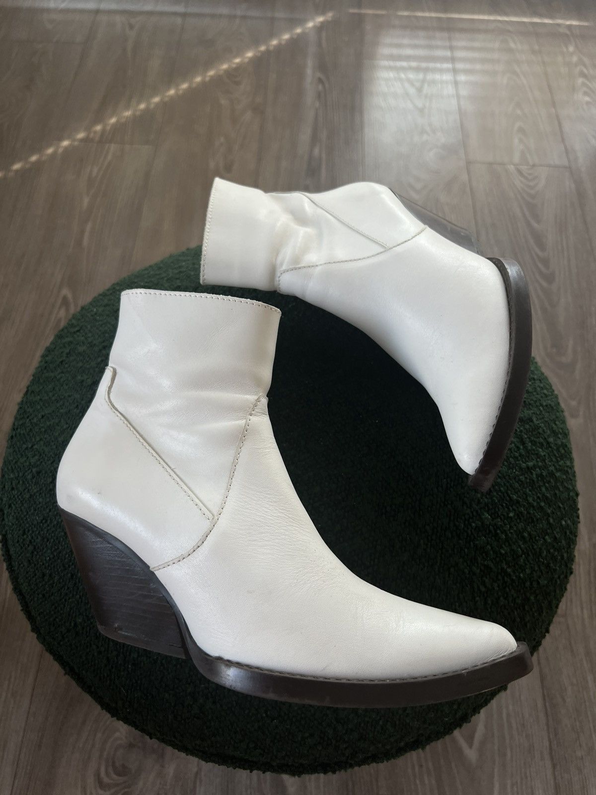 Designer × Zara ‼️Archival Designer Style Leather Zara Cowboy Boots‼️ Size US 7 / IT 37 - 5 Thumbnail