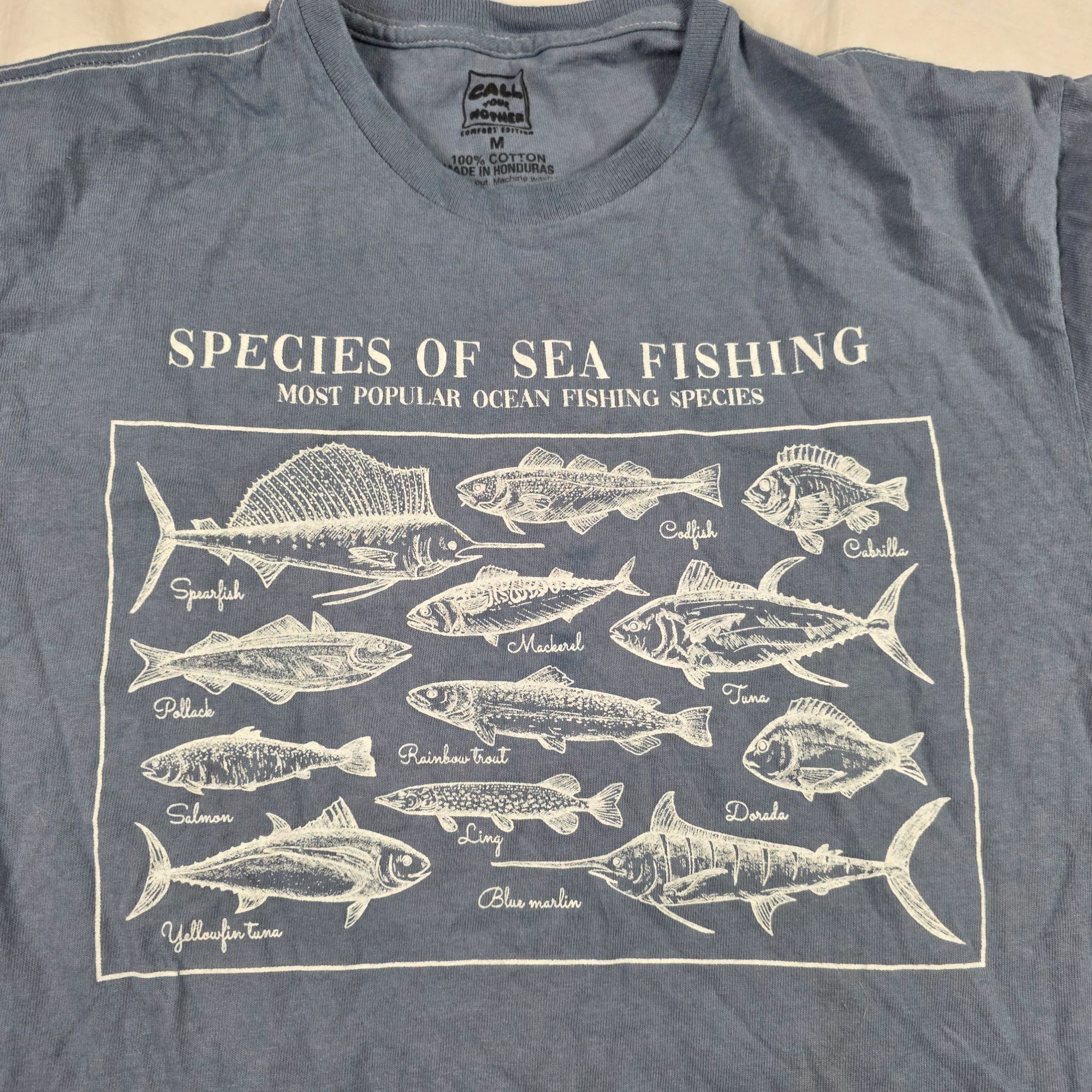 Other Call Your Mother Sea Fishing Species Mens Medium Blue Graphi Size US M / EU 48-50 / 2 - 3 Thumbnail