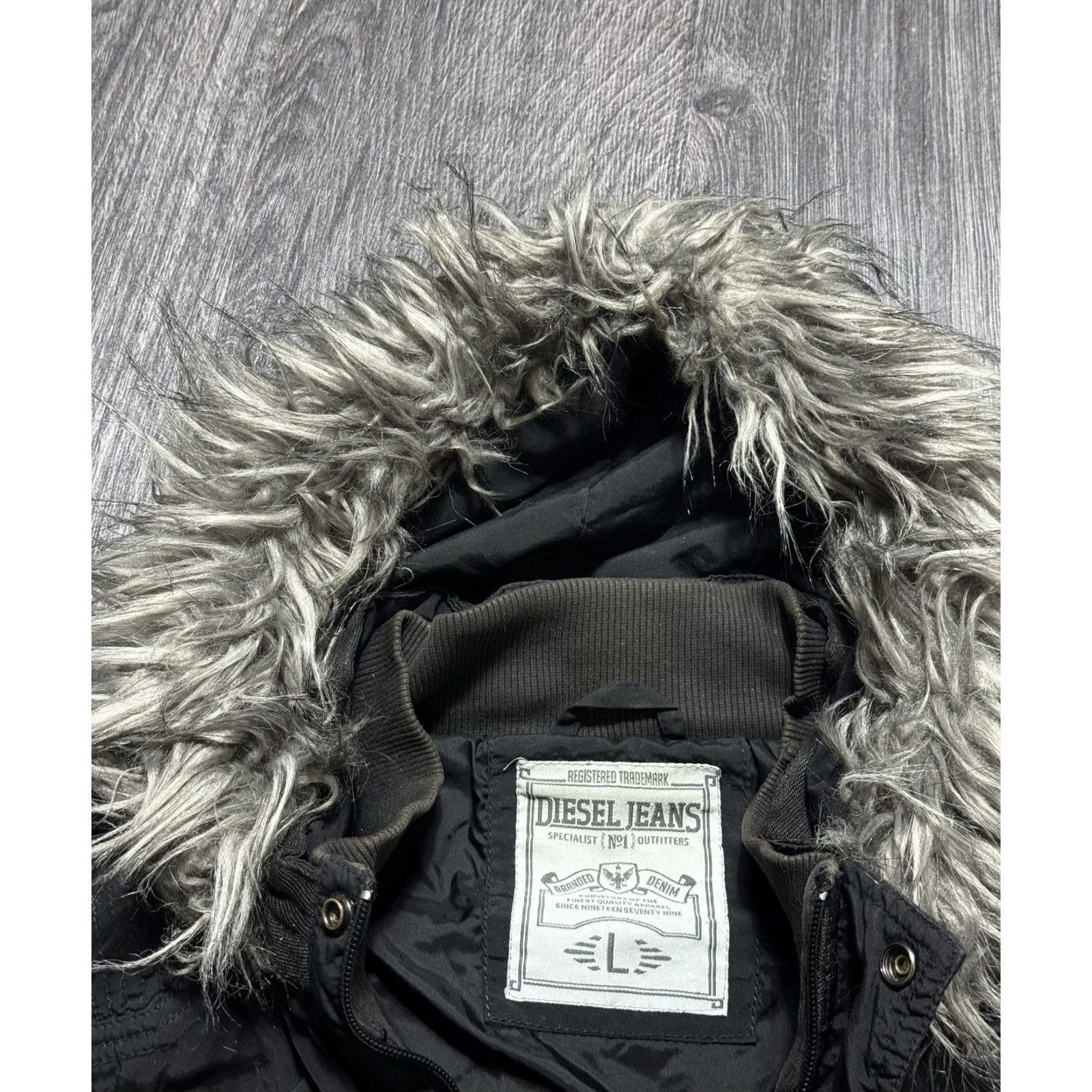 Diesel × Vintage 2000s Diesel Japanese Punk Grunge Fur Jacket LGB If6was9 Size US L / EU 52-54 / 3 - 8 Thumbnail