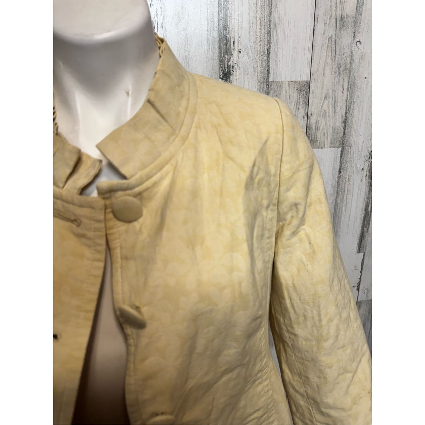 Other Willi Smith Beige Cropped Ruffle Collar Jacket Size 8 Size M / US 6-8 / IT 42-44 - 5 Thumbnail