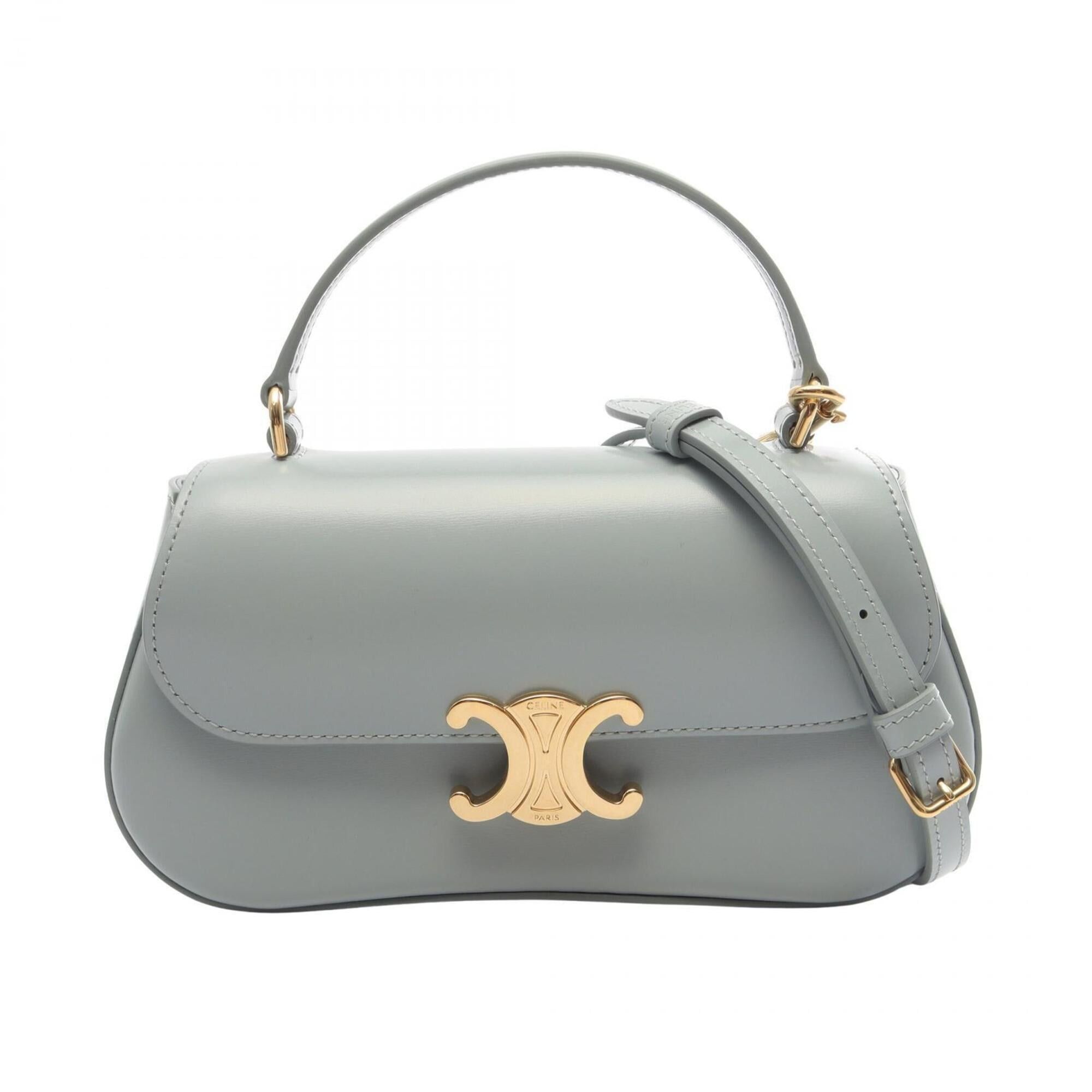 Celine Celine Teen Laura 2-Way Handbag, Leather, Women's, Blue Size ONE SIZE - 1 Thumbnail
