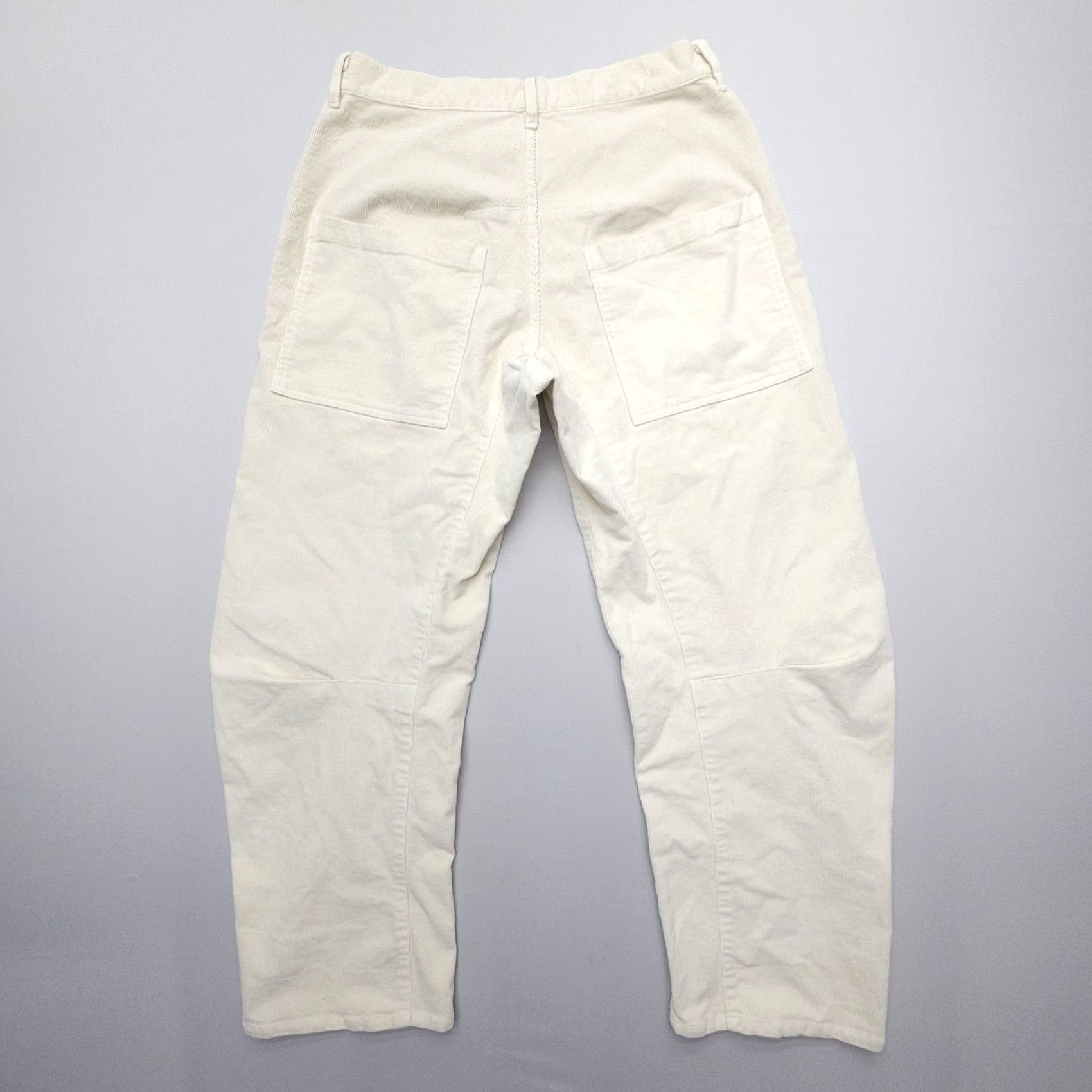 Nili Lotan Nili Lotan Pants Womens 4 Ivory Shon Corduroy Size Bone High Rise Baggy Wide Bow Leg USA Size 27" / US 4 / IT 40 - 2 Thumbnail