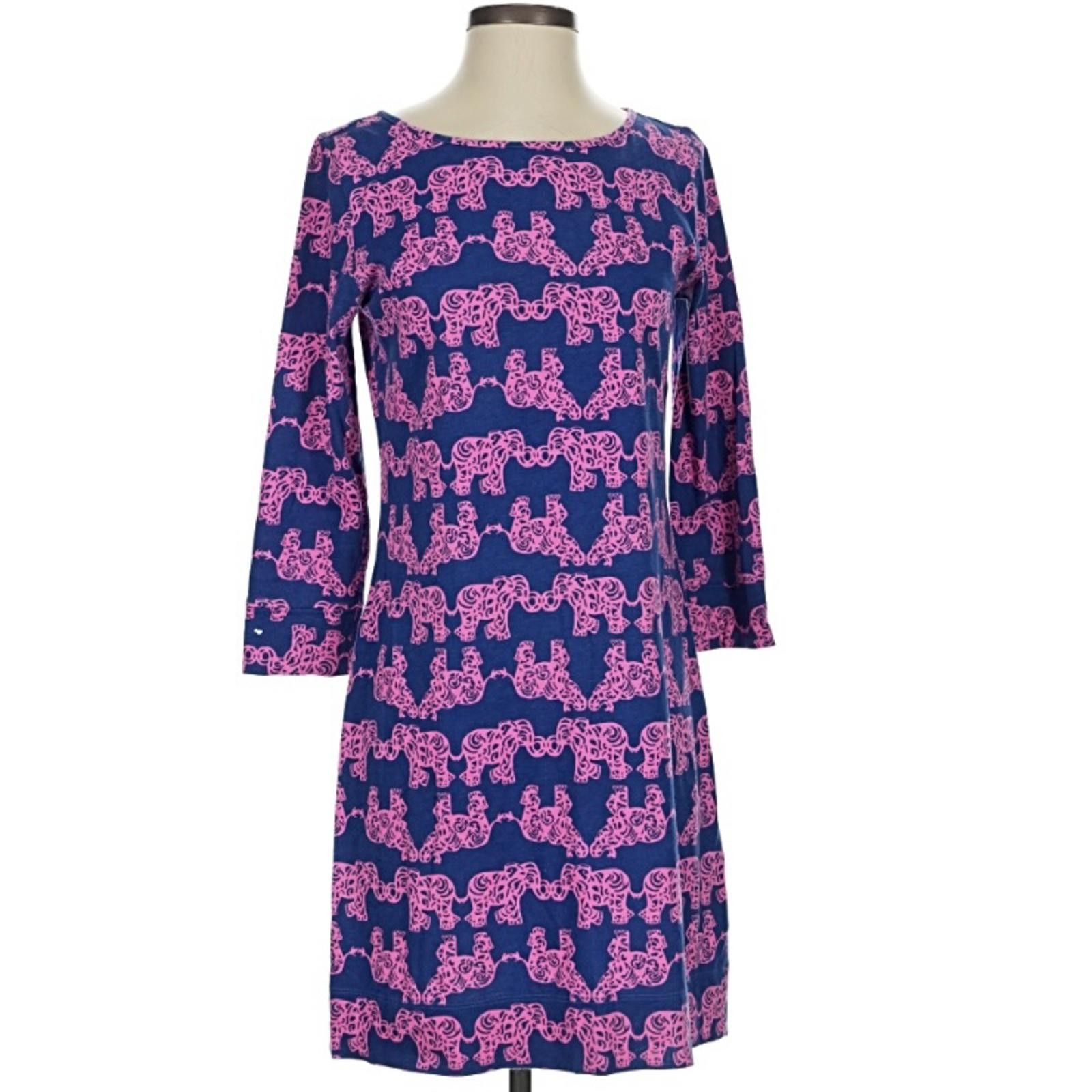 Other Lilly Pulitzer Marlowe Dress Size S Elephant Pink Blue Size S / US 4 / IT 40 - 1 Thumbnail