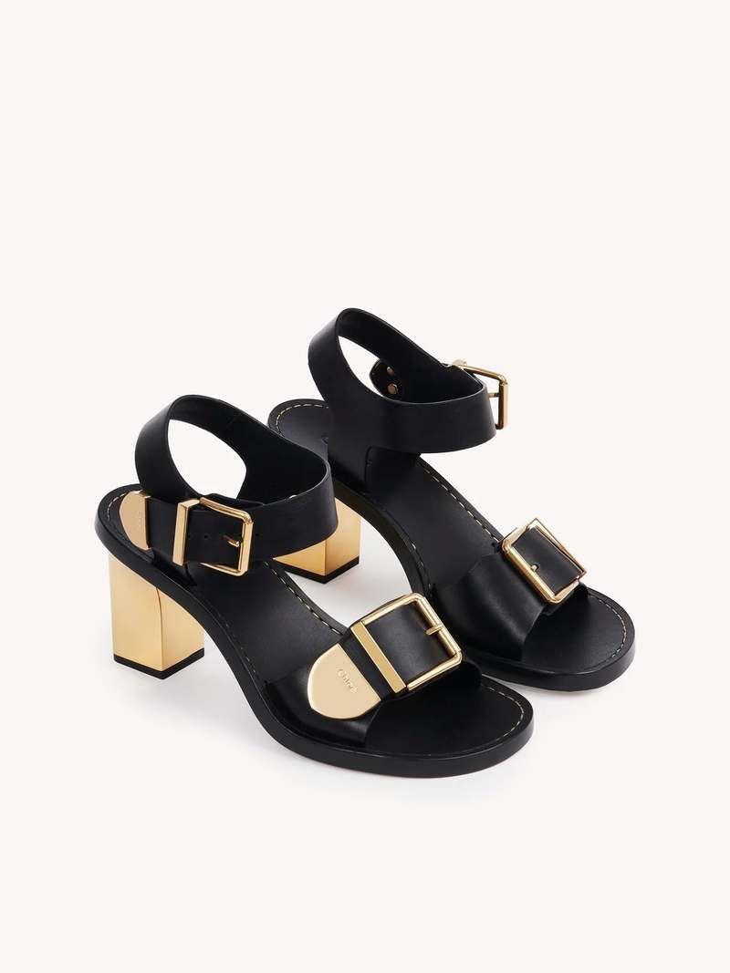 Chloe o1loc1c1024 Rebecca Sandal in Black Size US 9 / IT 39 - 2 Thumbnail