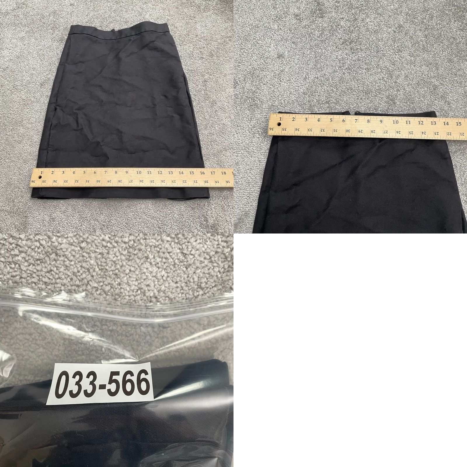 J.Crew J.CREW Skirt Women Black Knee Length Straight Pencil Lined Twill Classic 00 Size 24" / US 00 / IT 34 - 8 Thumbnail