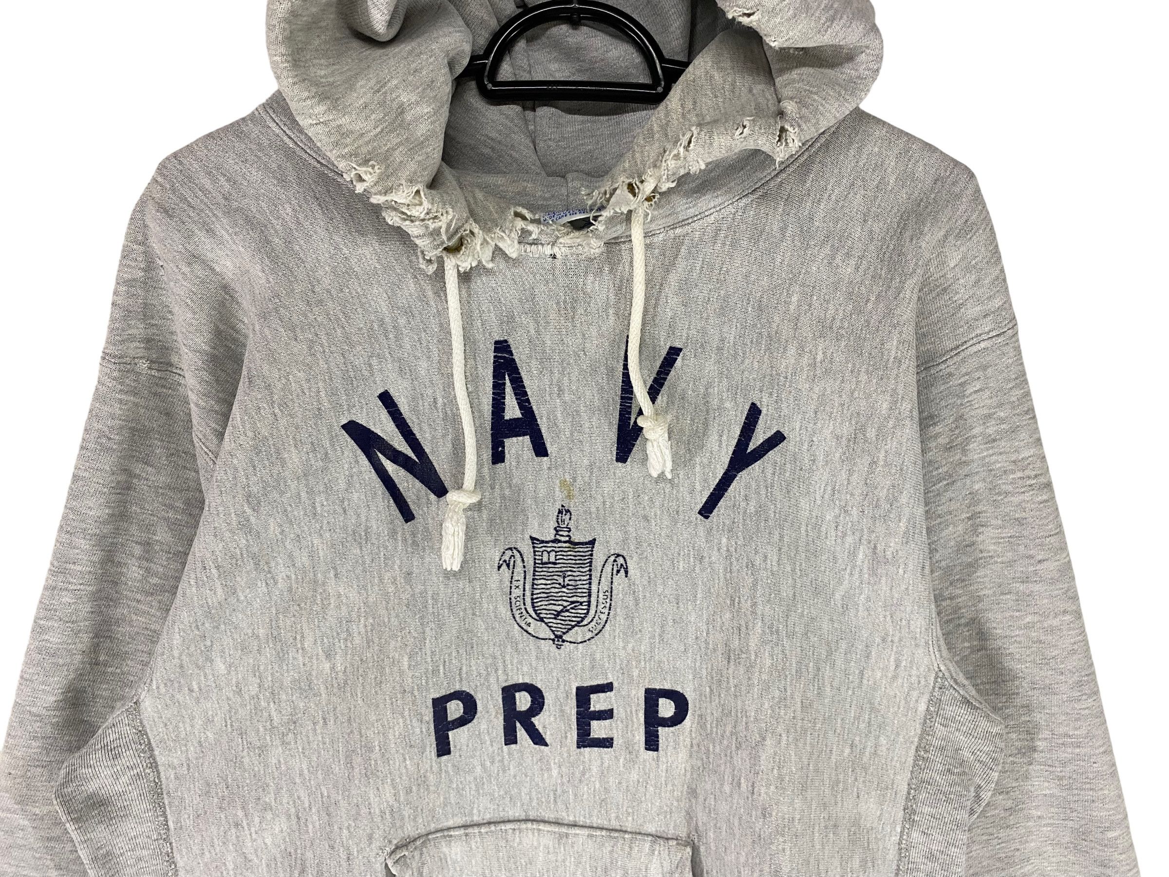 Champion × Vintage 90s Champion Reverse Weave Navy Prep NAPS hoodies sweatshirt Size US L / EU 52-54 / 3 - 2 Thumbnail