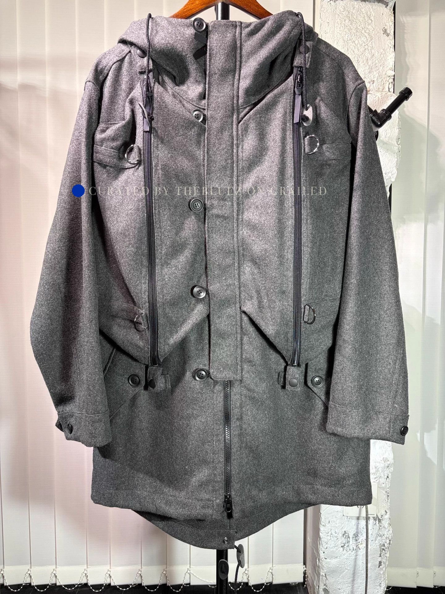 Issey Miyake 90s Archive Gray Military Wool Coat Size US M / EU 48-50 / 2 - 1 Thumbnail