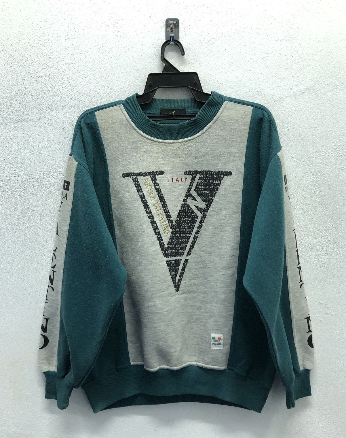 Other Nicola Valentino Italy Retro Colorblock Sweatshirt Size US L / EU 52-54 / 3 - 1 Thumbnail