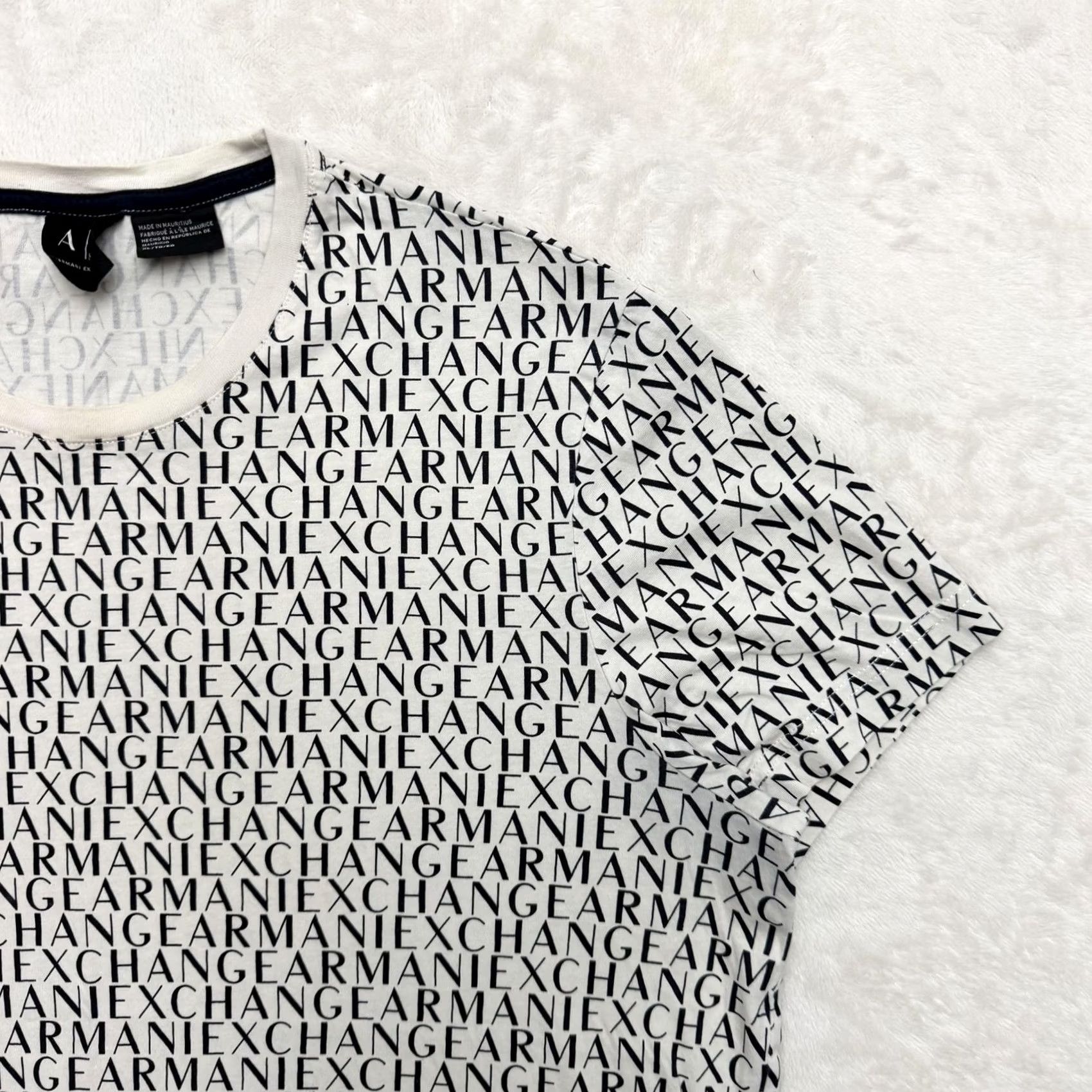 Armani Exchange Armani Exchange Shirt Mens XL White All Over Logo AOP Graphic Print Size US XL / EU 56 / 4 - 3 Thumbnail