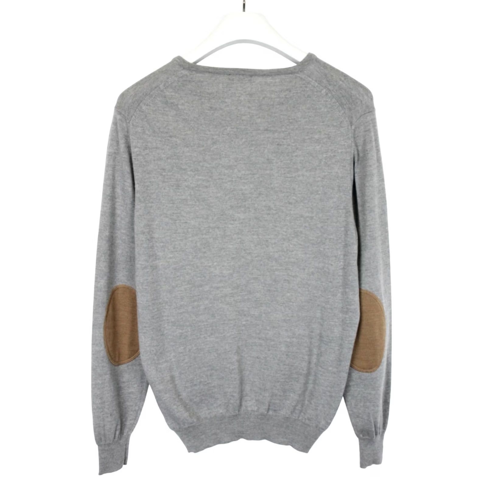 Vintage Stenstroms Jumper Mens MEDIUM Merino Wool Knitted V-Neck Melange Pullover Grey Knit Casual Winter All Seasons Mens Size US M / EU 48-50 / 2 - 2 Thumbnail