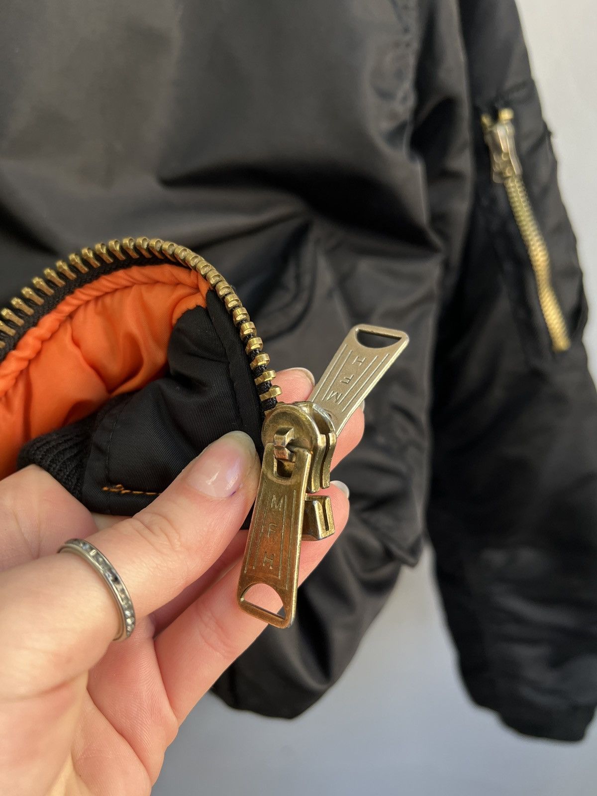 Alpha Industries Vintage Black MA1 Bomber Jacket Military kanye west style Size US M / EU 48-50 / 2 - 12 Thumbnail