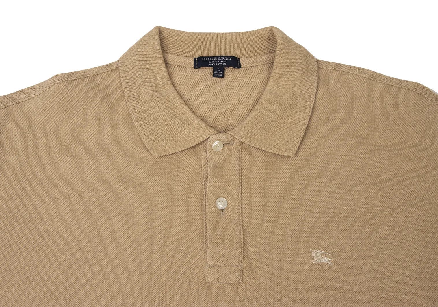 Burberry Embroidered Short Sleeve Polo Shirt in Beige L Size US L / EU 52-54 / 3 - 4 Thumbnail