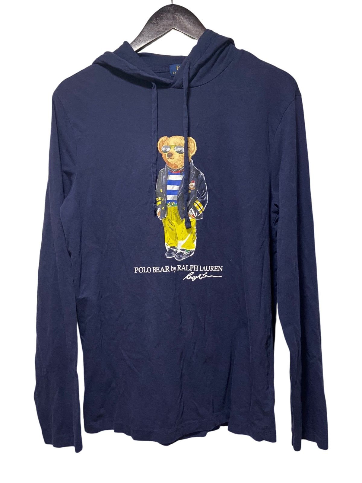 Polo Ralph Lauren × Ralph Lauren × Vintage POLO RALPH LAUREN Royal Blue POLO BEAR Hooded Shirt Size S Size US S / EU 44-46 / 1 - 1 Thumbnail