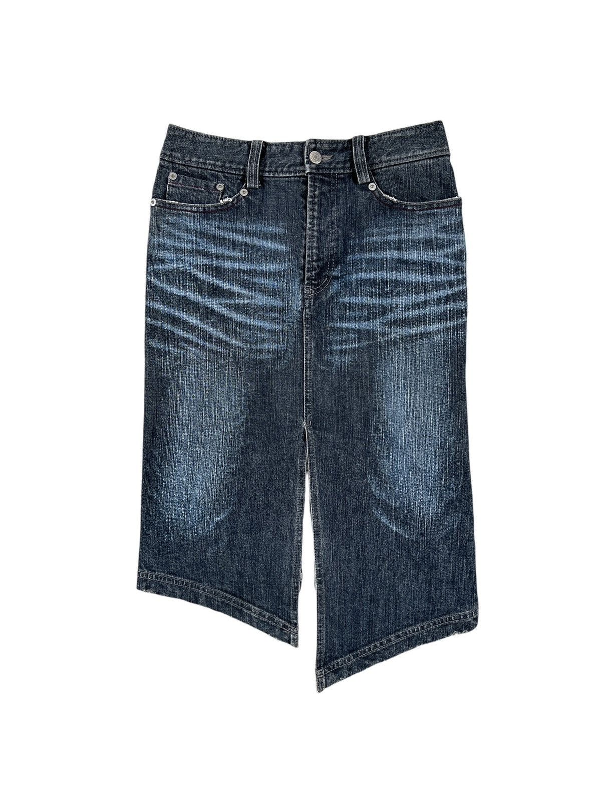 Tornado Mart 1990 Tornado Mart Whiskers Denim Skirt Size 27" / US 4 / IT 40 - 1 Thumbnail