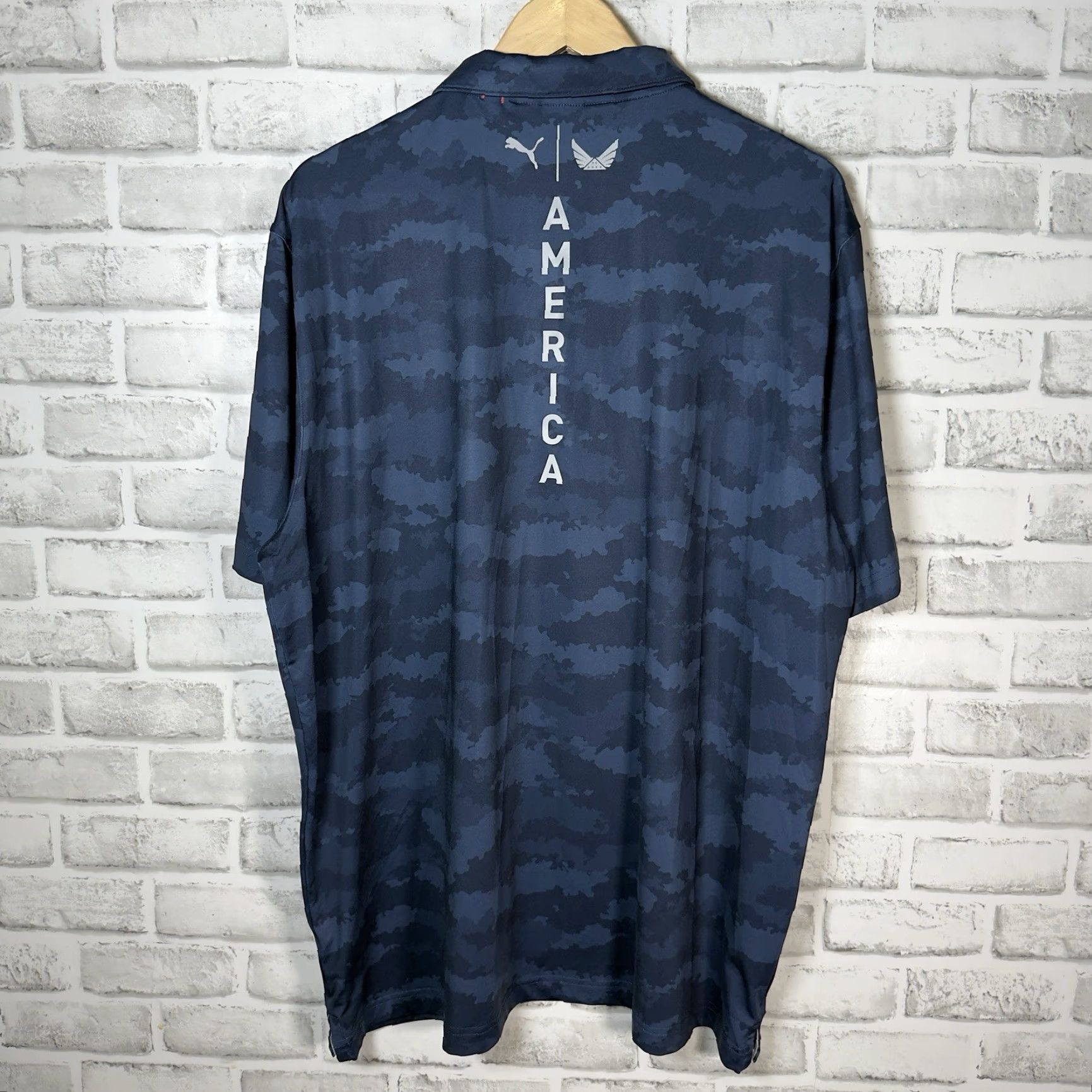 Puma PUMA Polo Shirt Men 2XL Athletic Blue Volition America Polo Shirt Mens XXL Athletic Fit Bluesed? Size US XXL / EU 58 / 5 - 5 Thumbnail